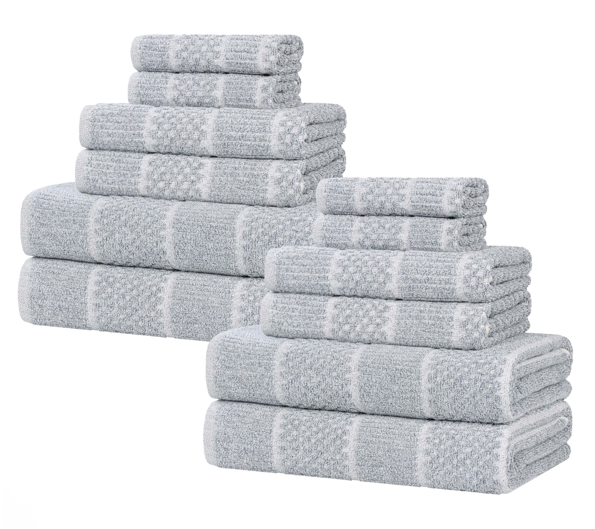 Superior Naples 12PC Cotton Blend Solid Towel Set