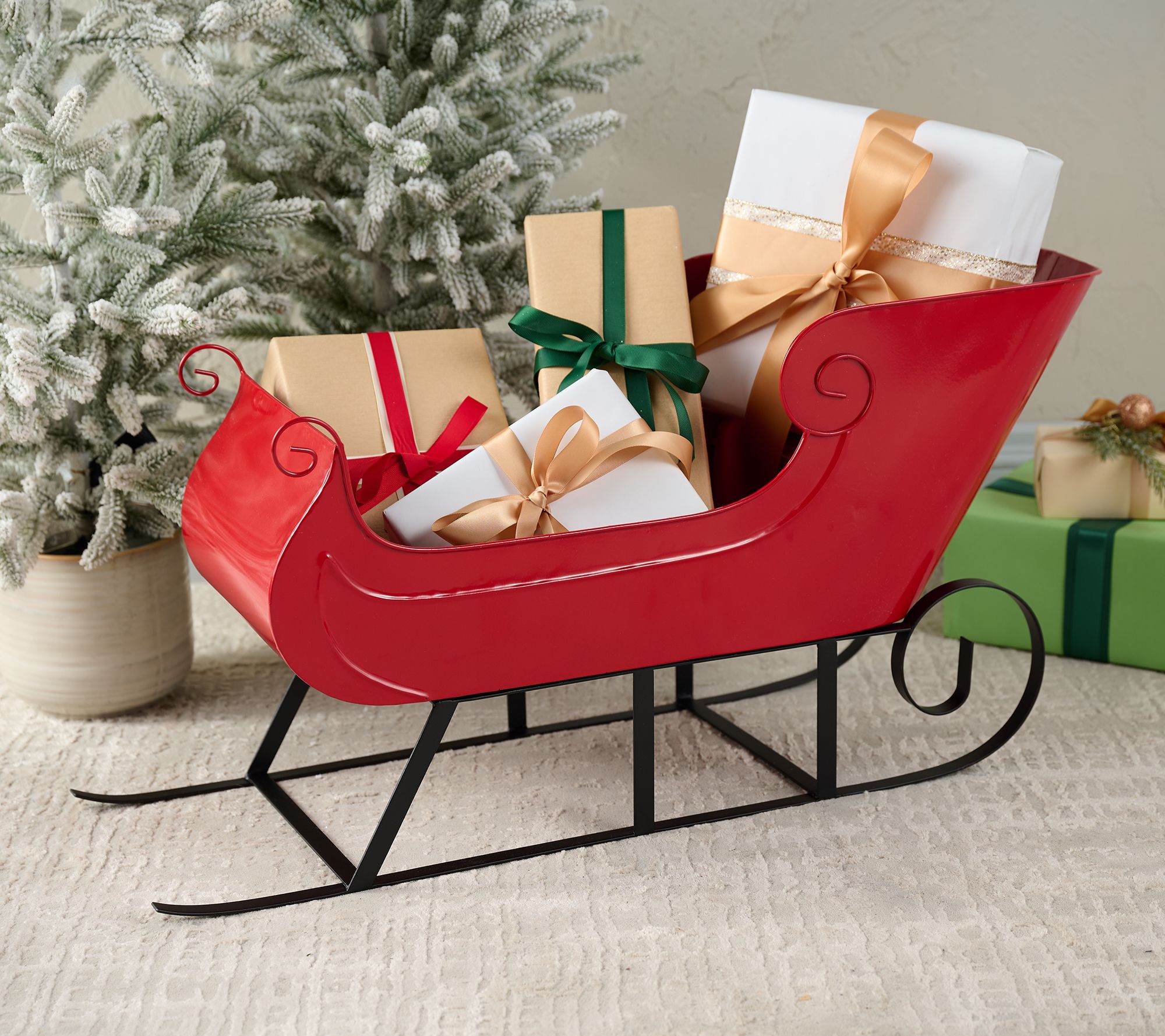 Decorative Metal Sleigh by Valerie