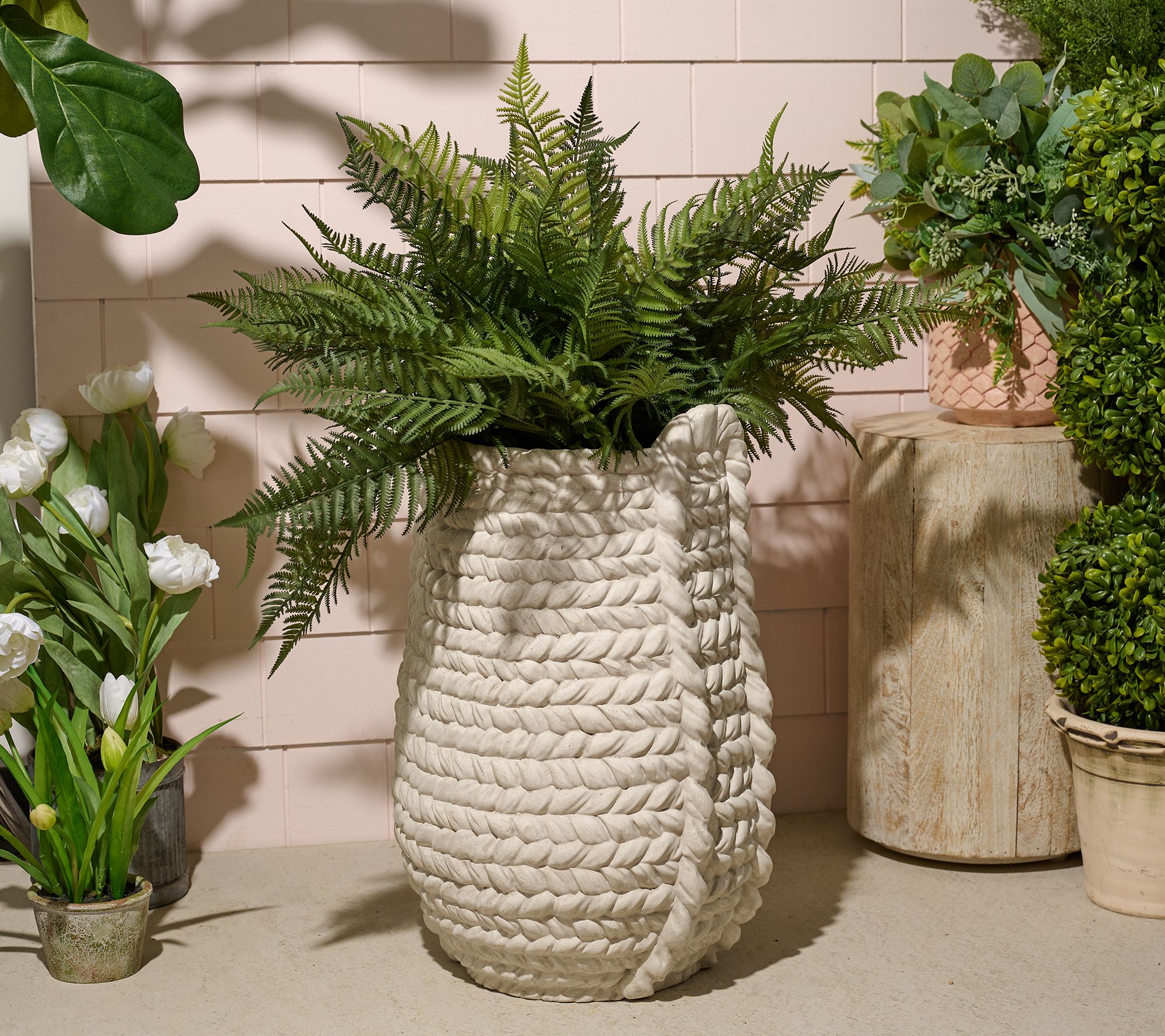 "As Is" 22" Decorative In/Outdoor Basket Planter by Kim Gravel