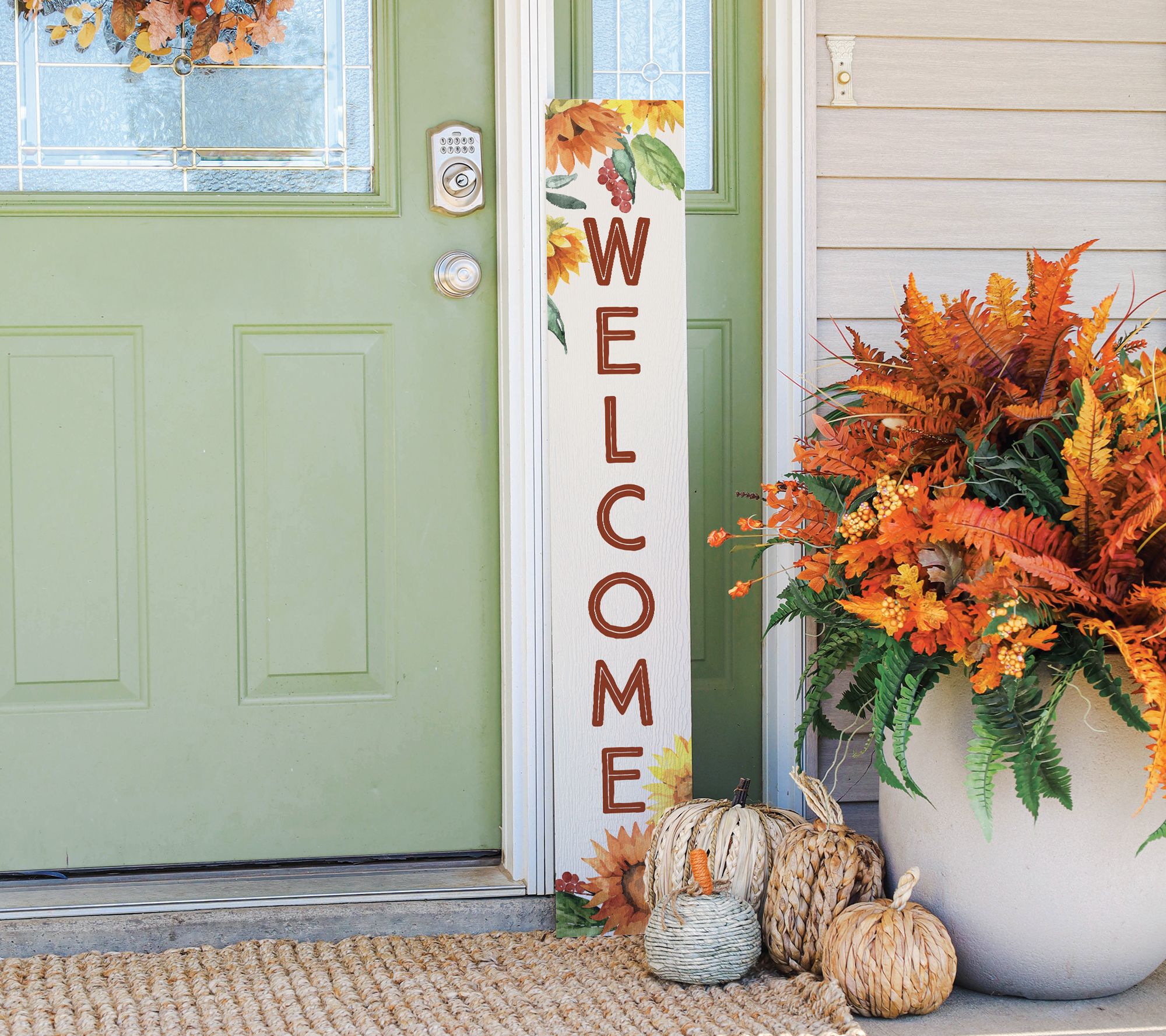 Sincere Surroundings 47" Welcome Fall Sunflowers Porch Board