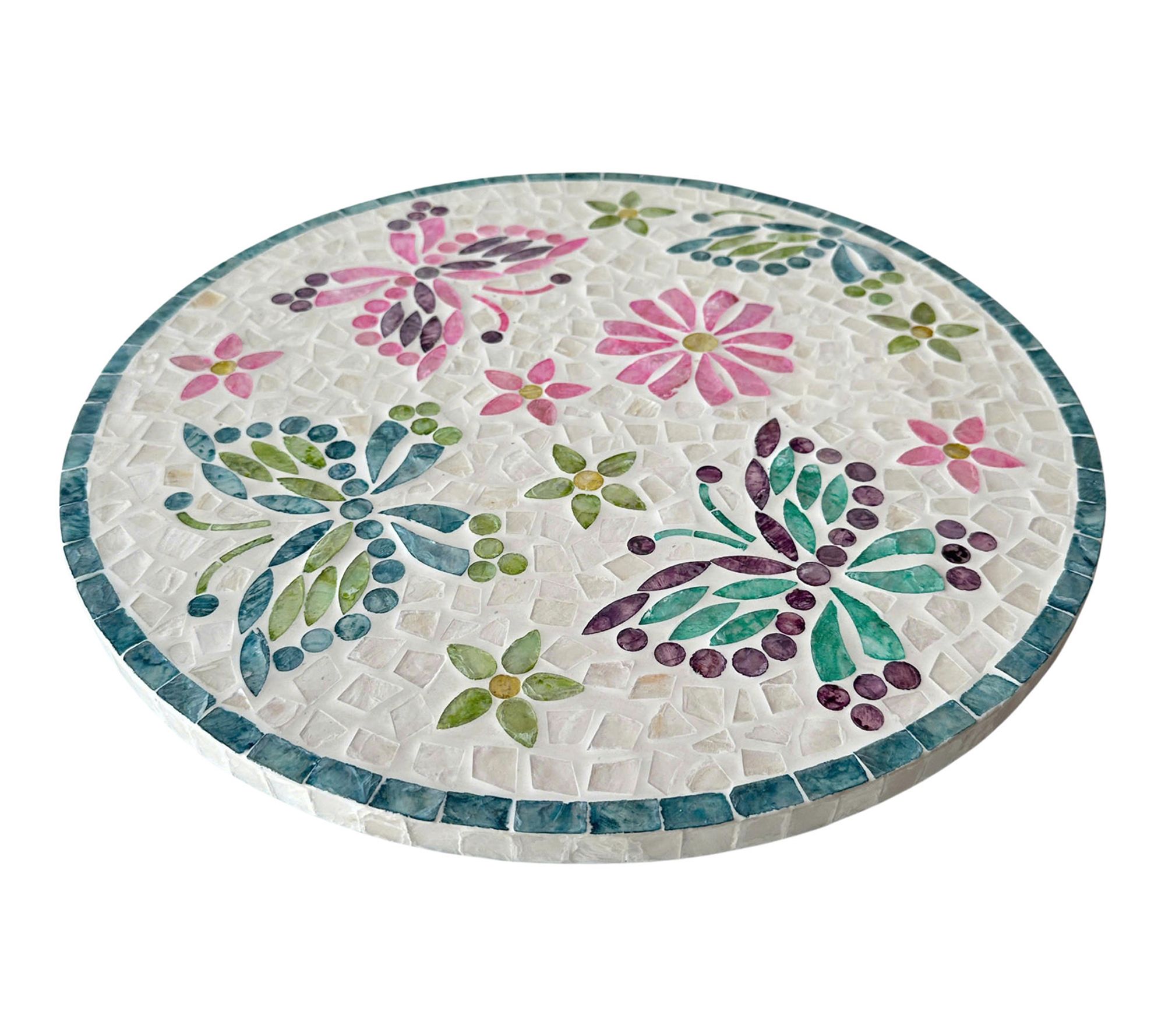 Temp-tations Seasonal 15.75"Capiz Patterned Lazy Susan