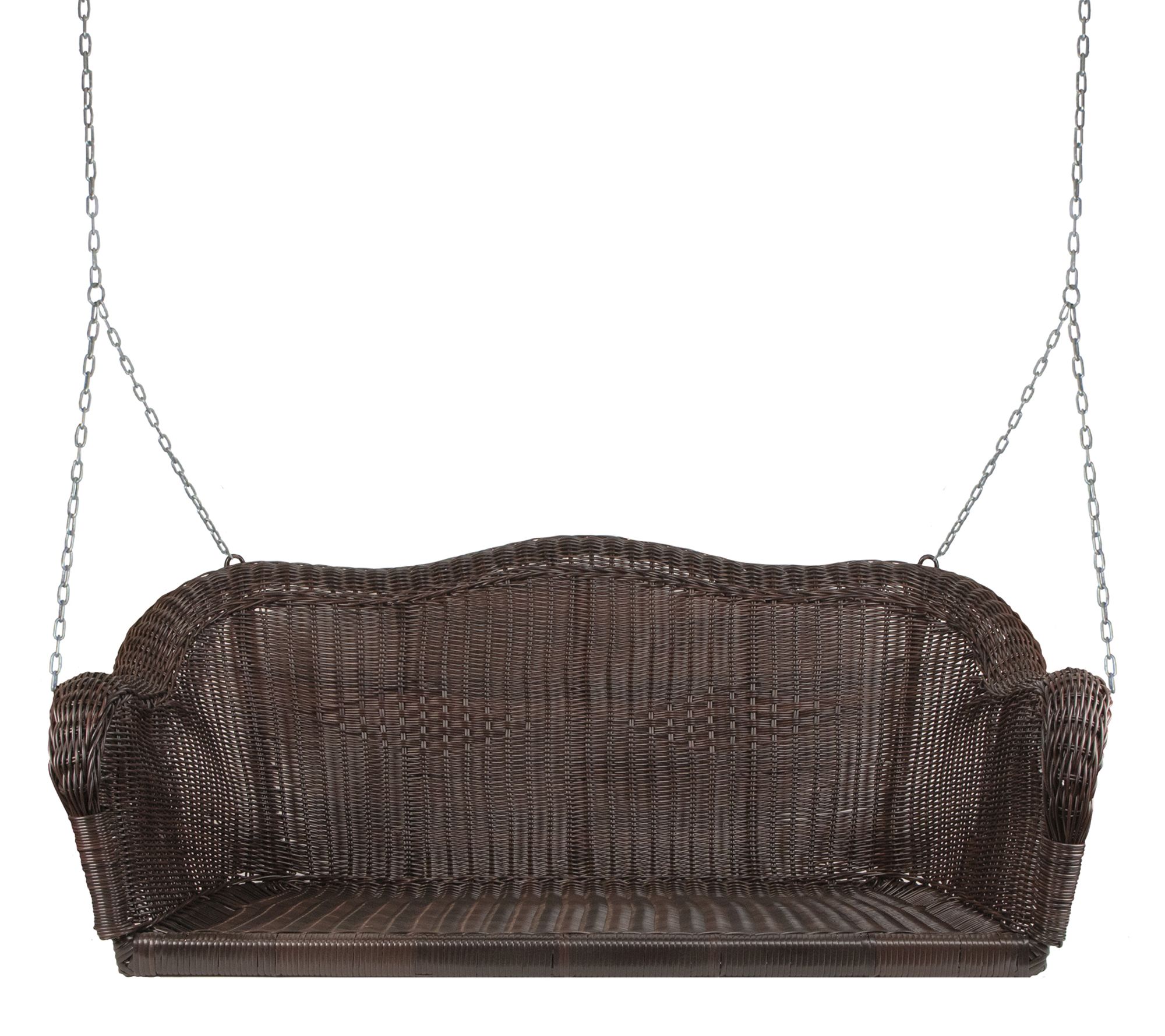 Northlight Hand Woven Resin Wicker Porch Swing with Chain