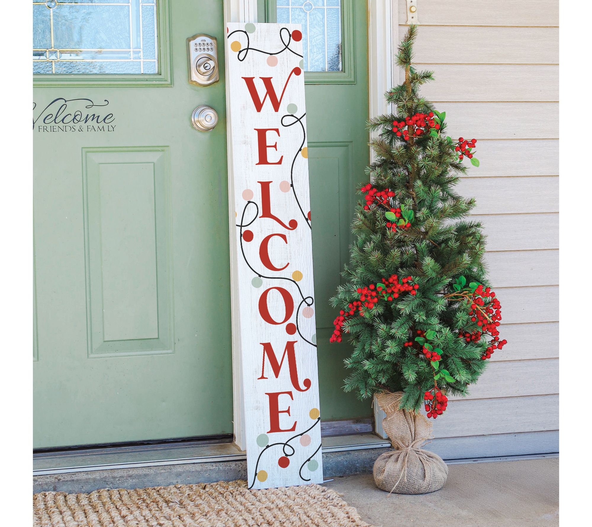 Sincere Surroundings 47" Welcome Lights Porch Board