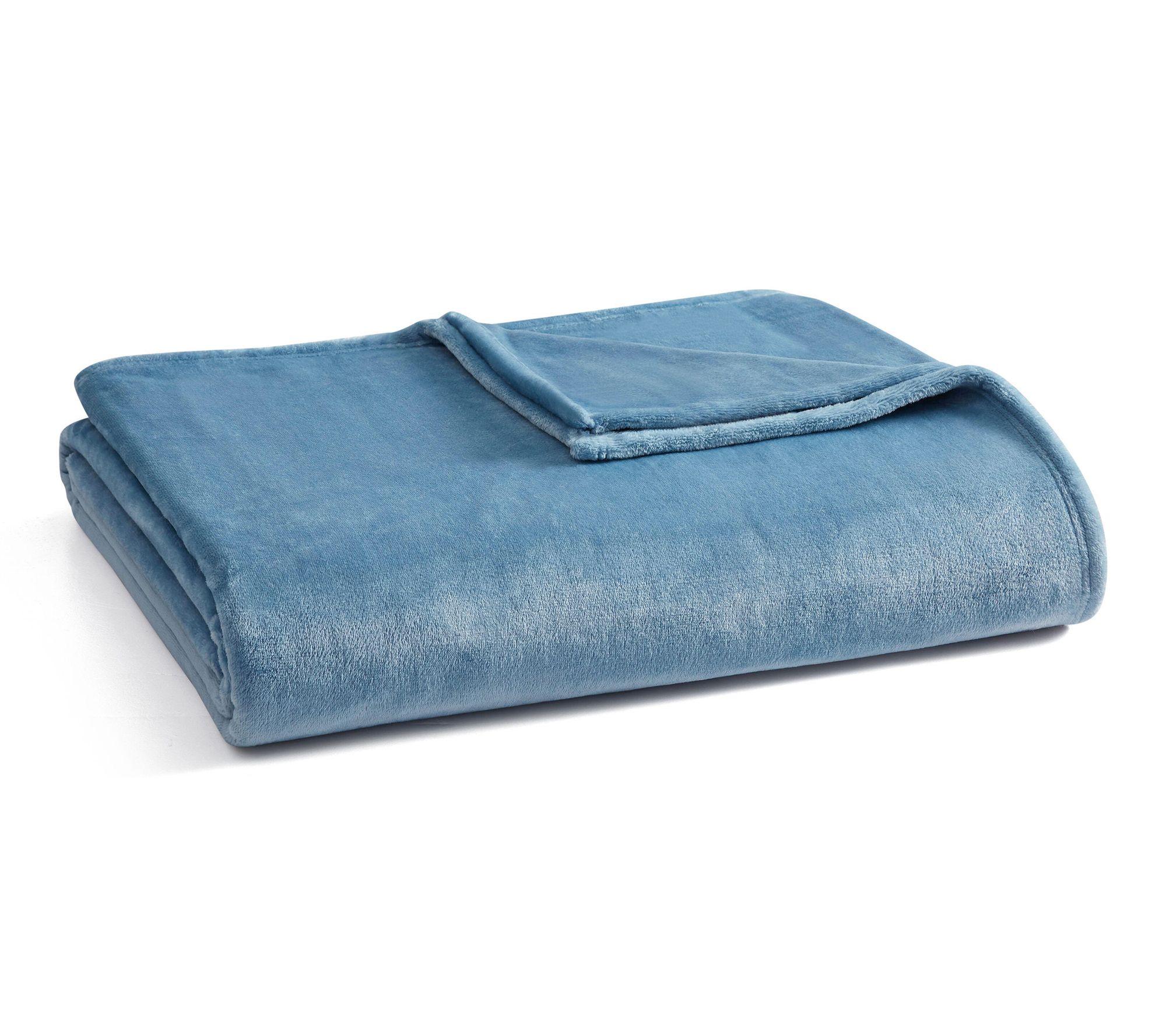 Martha Stewart Bedford Blue Plush Queen Blanket