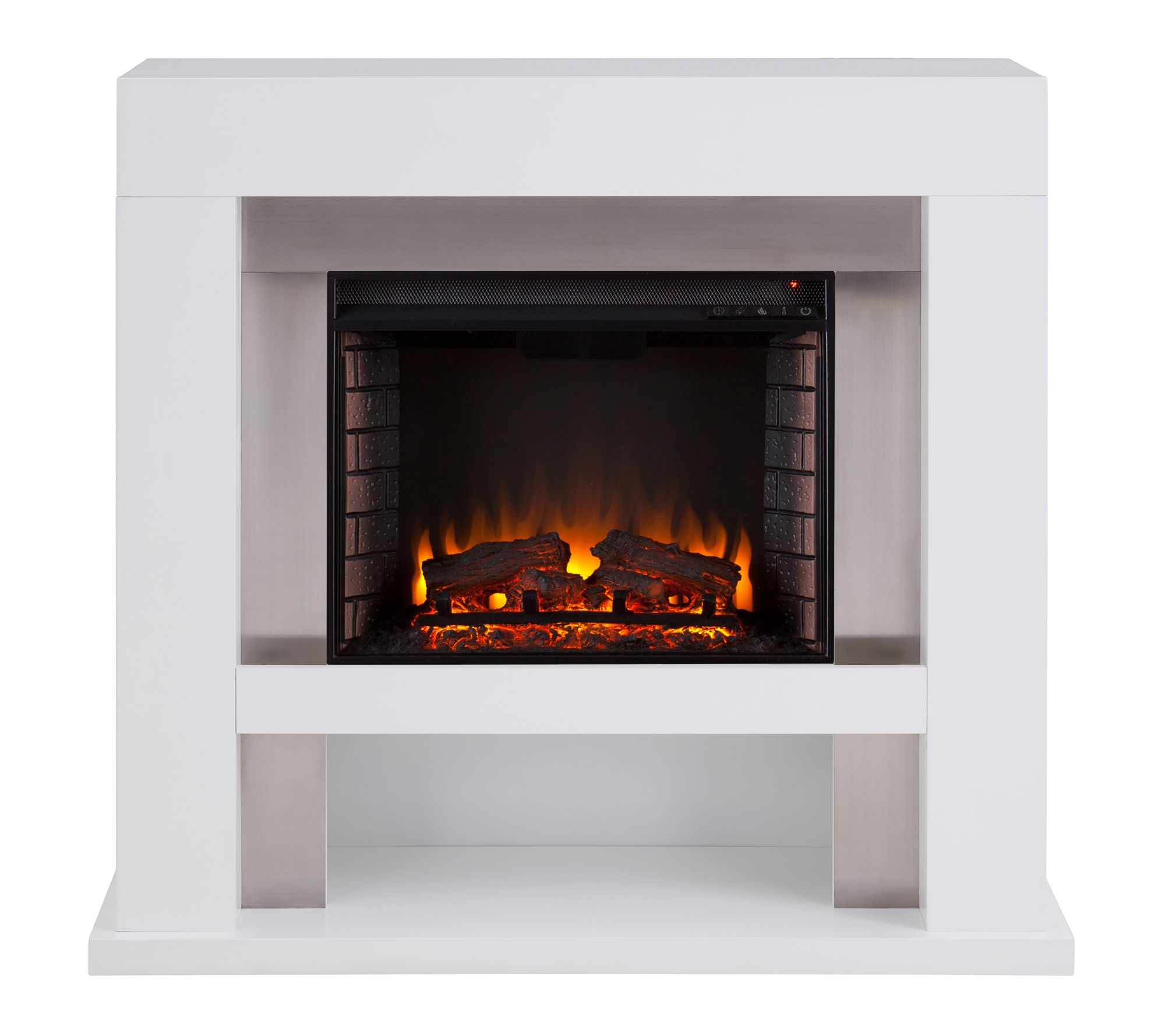 SEI Lirrington Stainless Steel Electric Fireplace