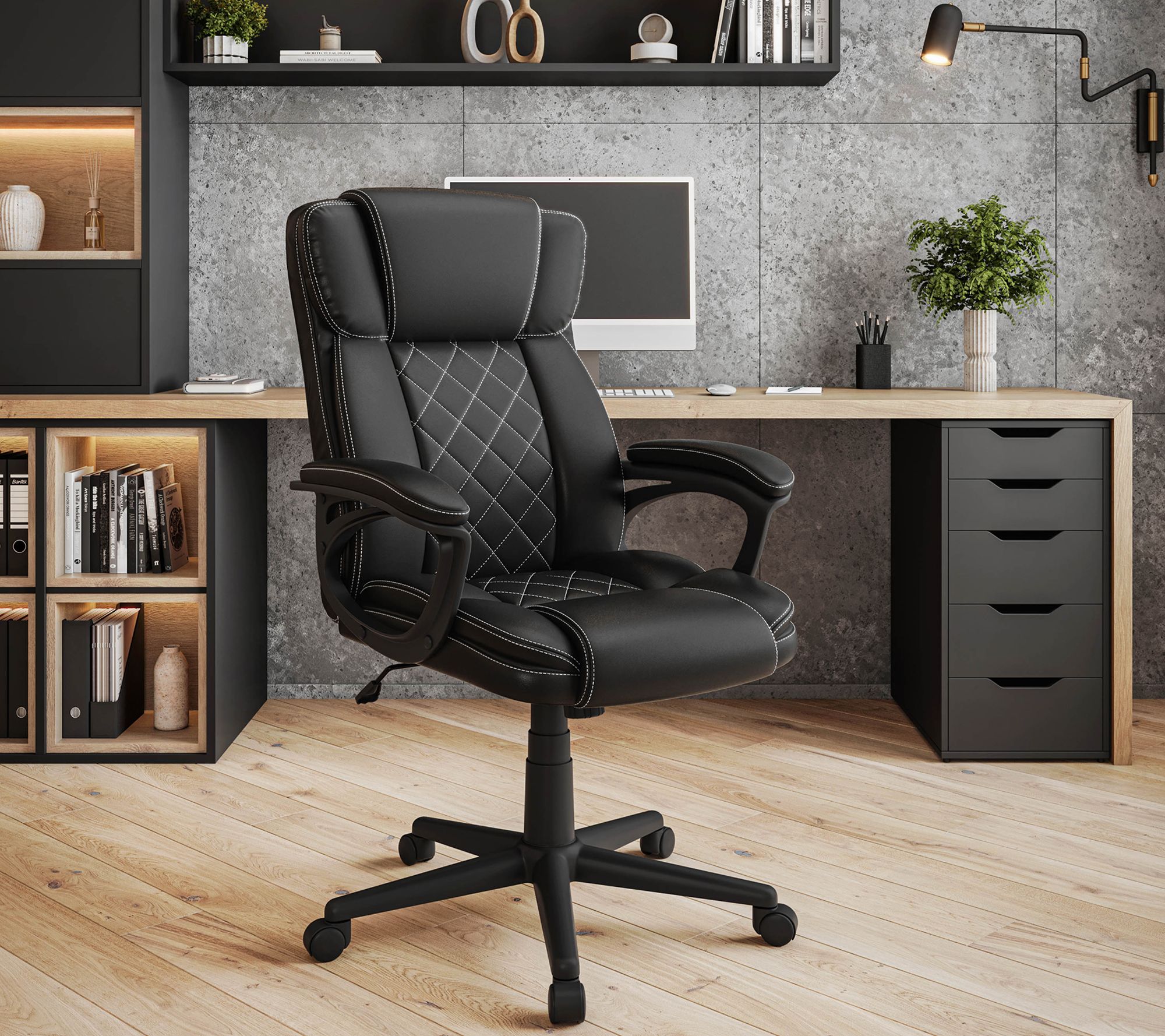 Techni Mobili Ergonomic Office Chair High BackFaux Leather