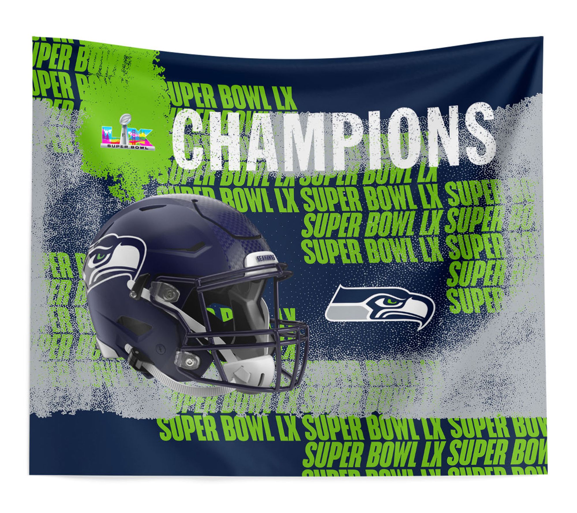 Northwest Super Bowl 2026 Seahawks Lombard 34x40 Tapestry