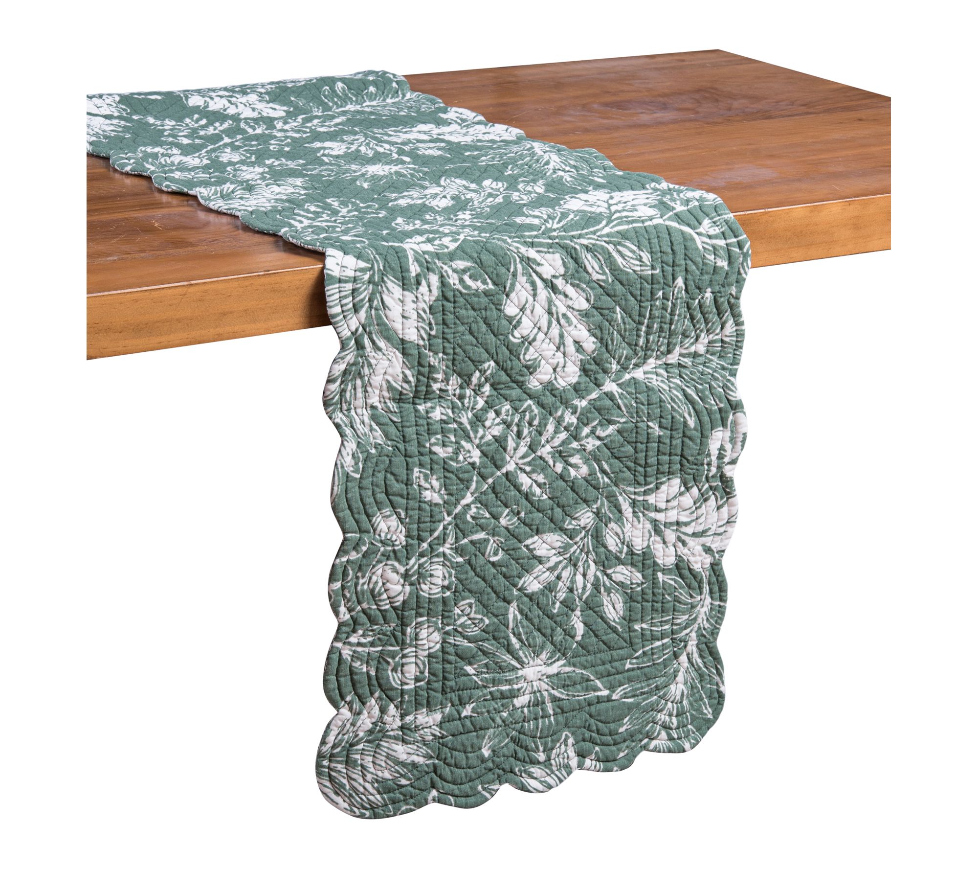 Everview Sage Quilted Table Runner  by Valerie