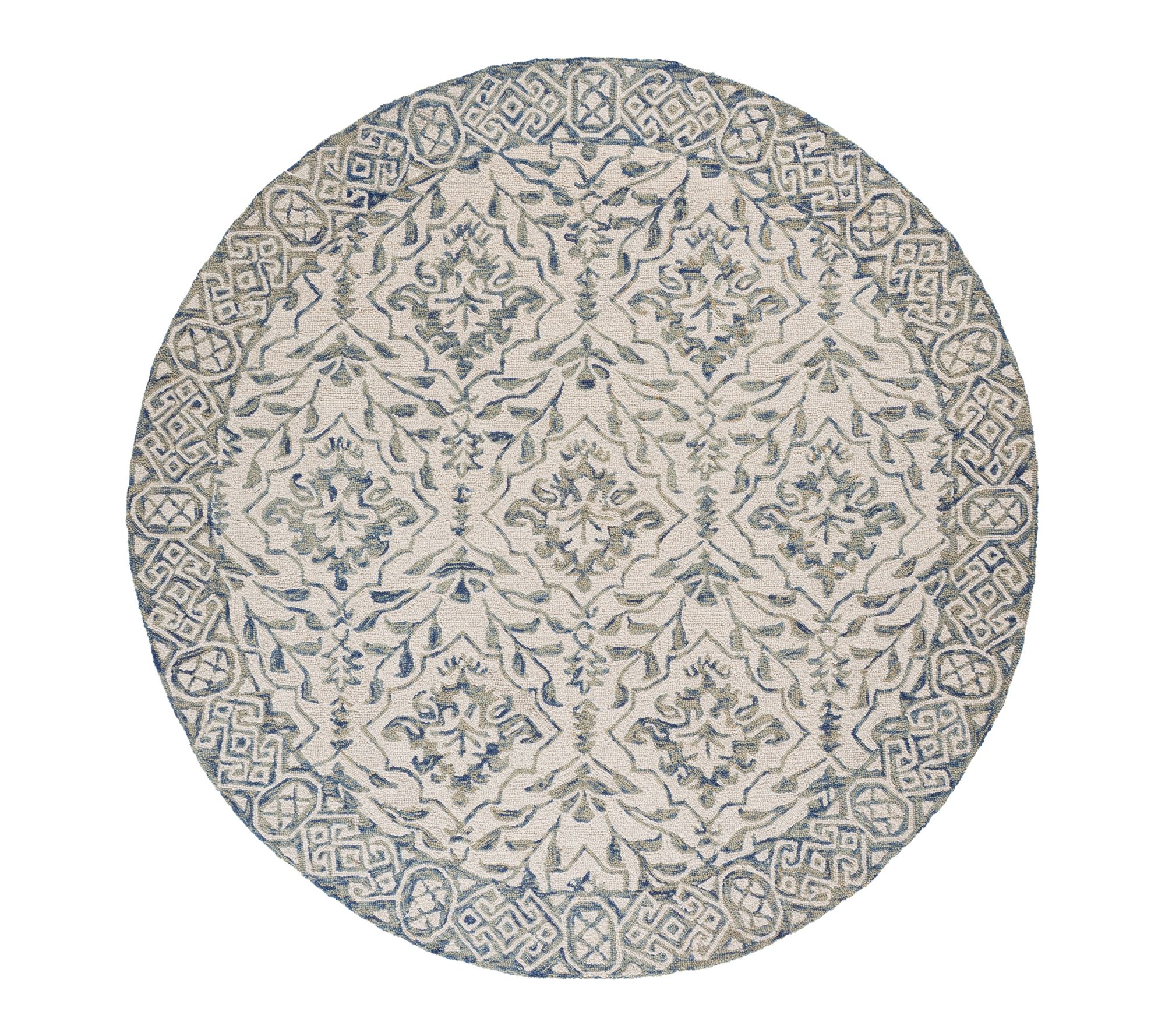 Dip Dye Fleur 8' x 8' Round Wool Rug by Valerie