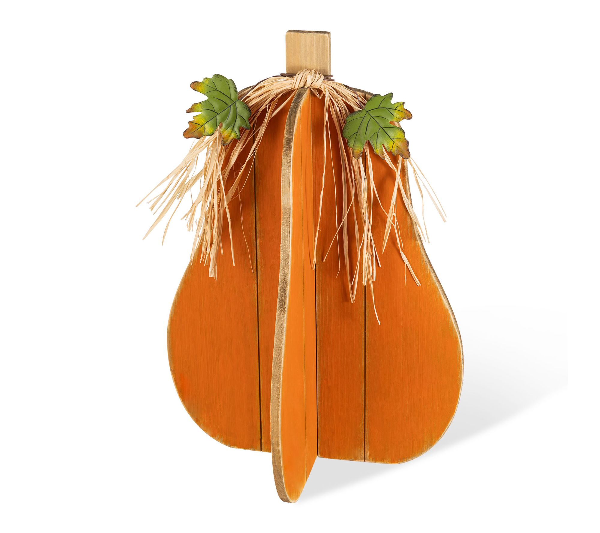 Glitzhome 22"H Fall Wood Interlocking Pumpkin Porch Decor