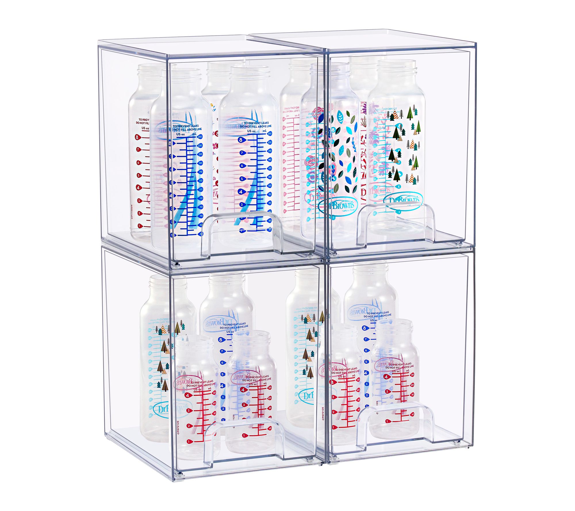 Sorbus Stackable Acrylic Storage Drawers Clear all - 4 Pack