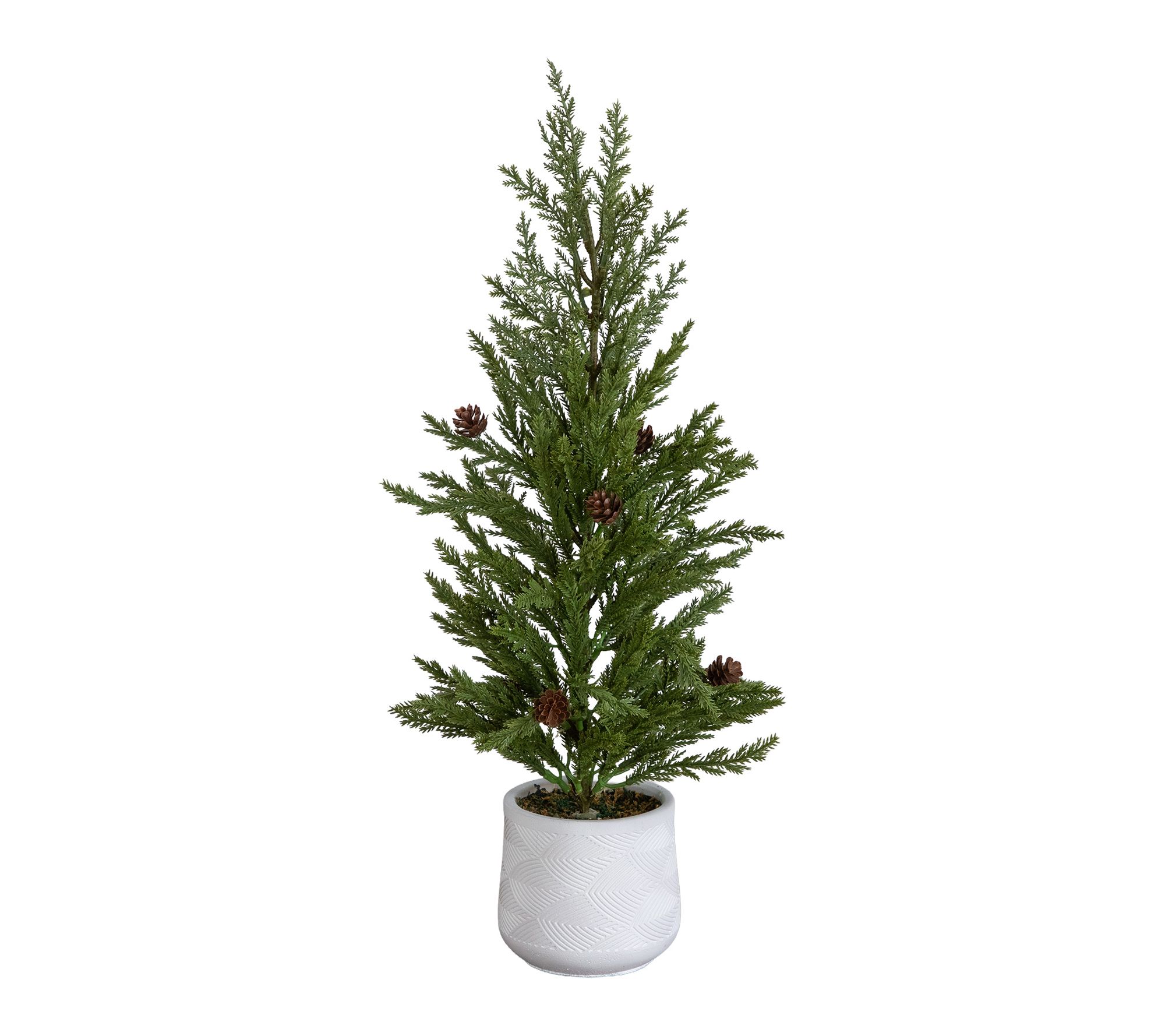 20-in Cedar Pine Tree with Pinecones by Nearly Natural