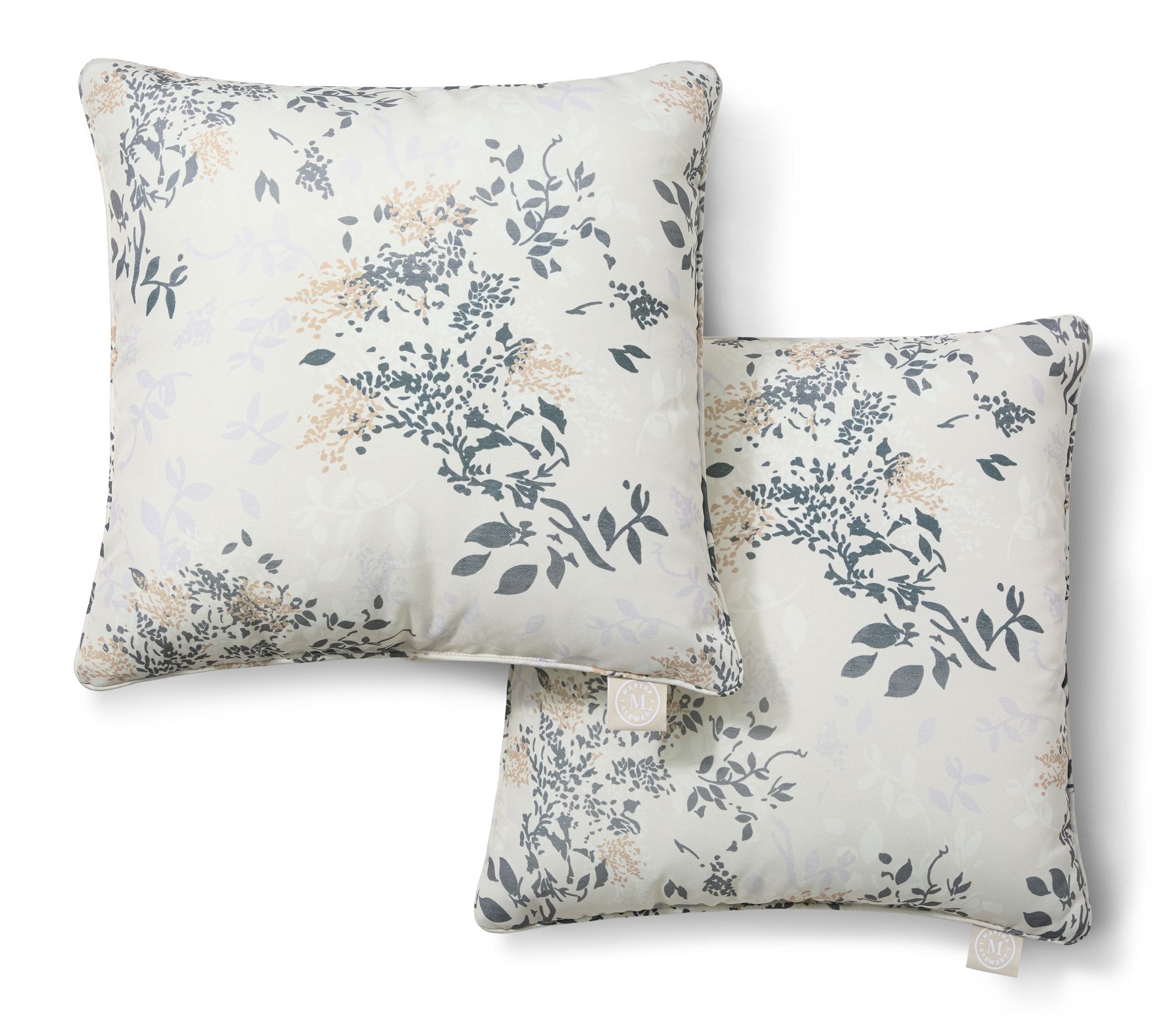  Martha Stewart Charming Foliage 18"x18" OutdoorPillow 2-Pack