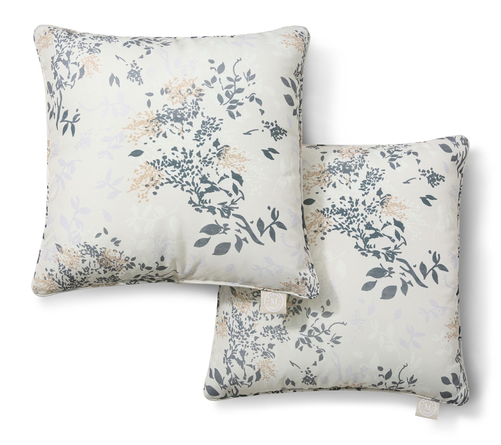 Martha Stewart Charming Foliage 18"x18" OutdoorPillow 2-Pack