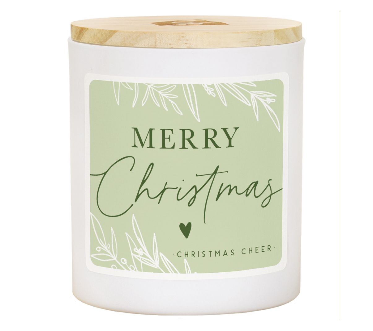 Sincere Surroundings 4.25" Merry Christmas Green Candle