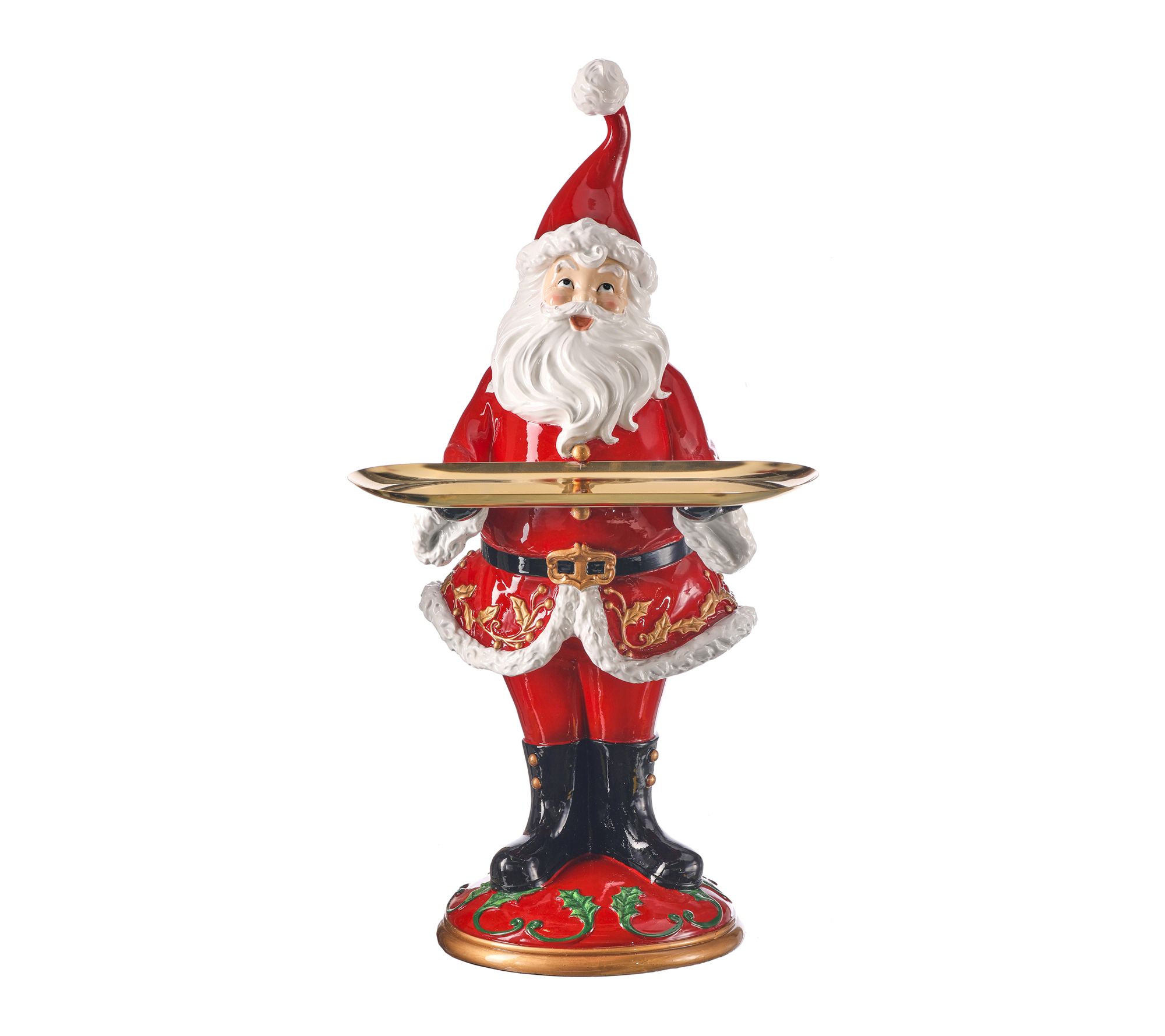 23" Resin Santa Holding Tray by Valerie