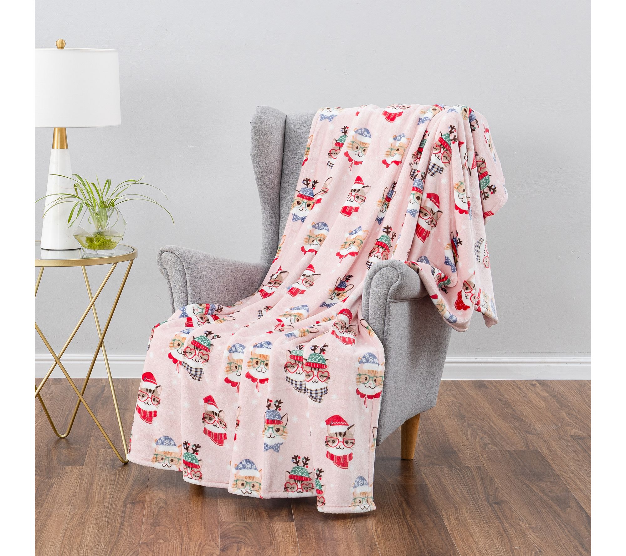 "As Is" Berkshire 60x70 Whimsical Holiday Throw