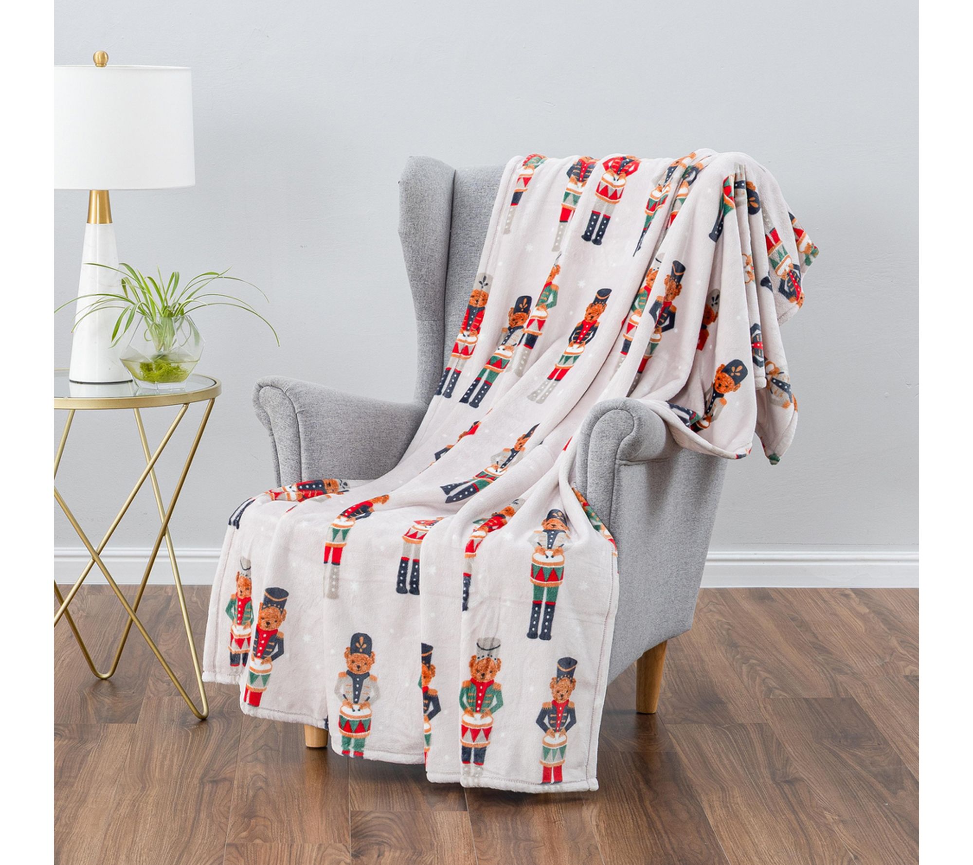 "As Is" Berkshire 60x70 Whimsical Holiday Throw
