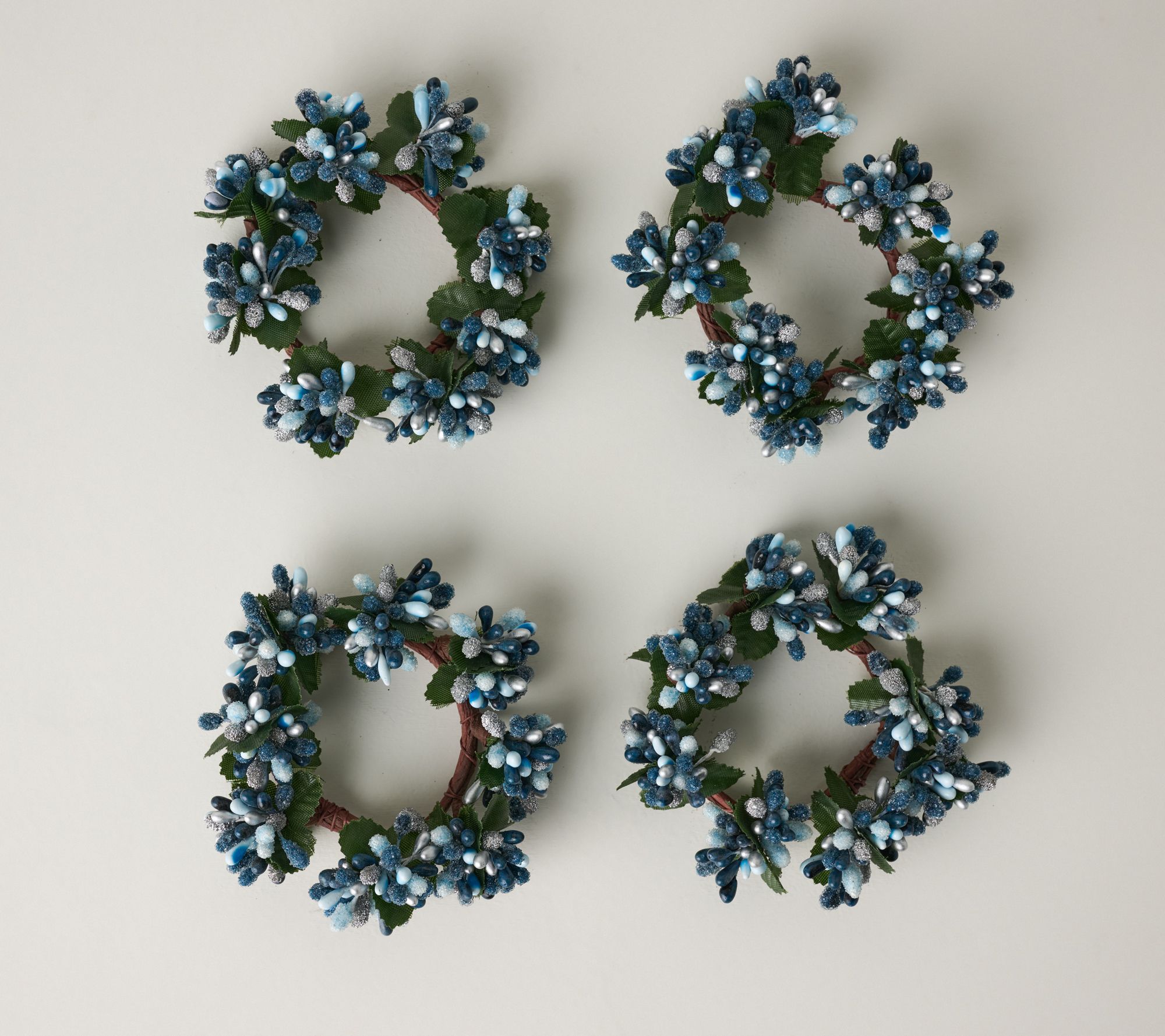 Set of 4 Beaded Pip Berry Napkin Rings by Valerie