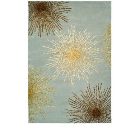 Soho 3'6" x 5'6" Abstract Handtufted Wool/Viscose Blend Rug