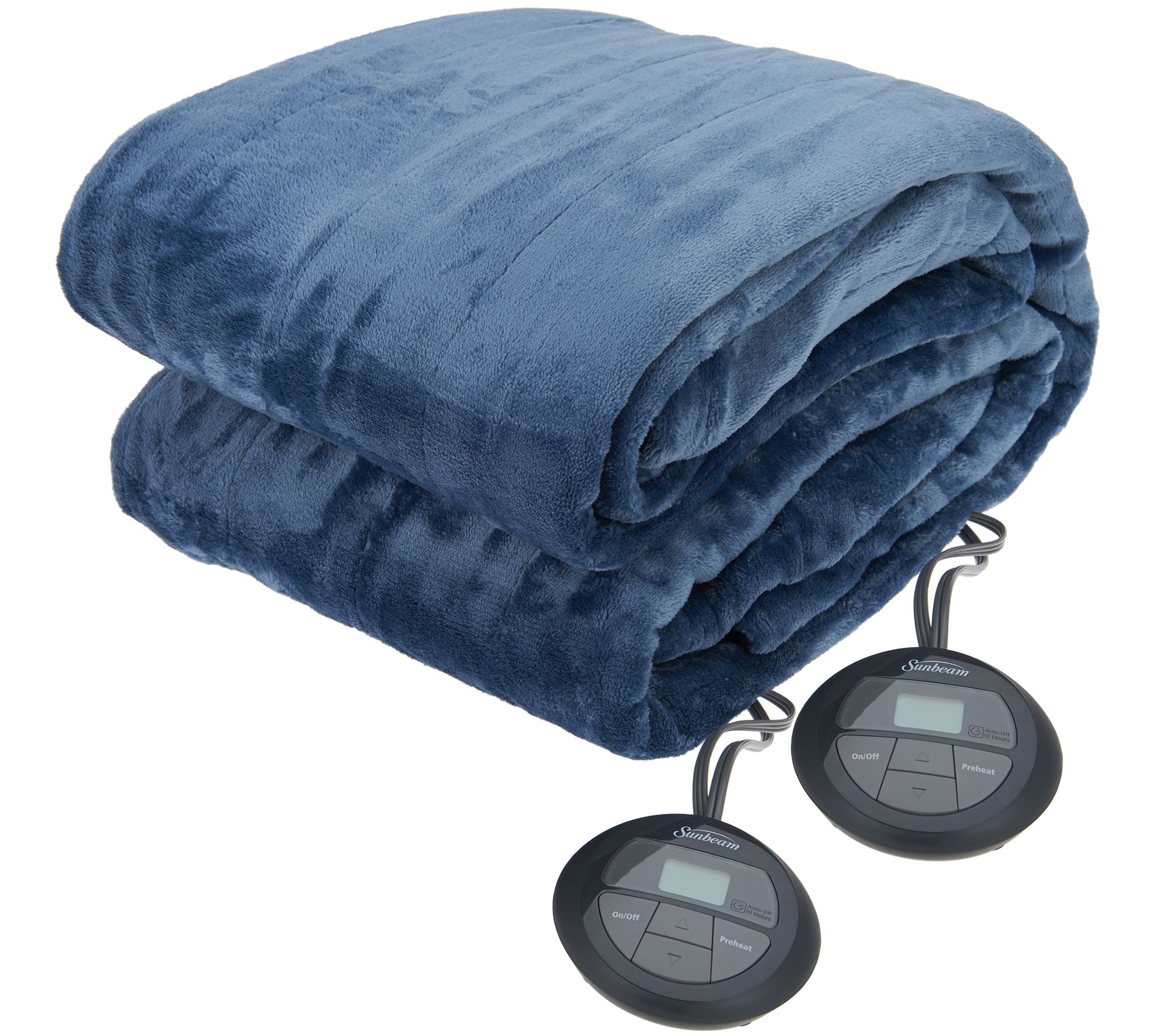 Sunbeam Velvet Plush Queen Heated Blanket