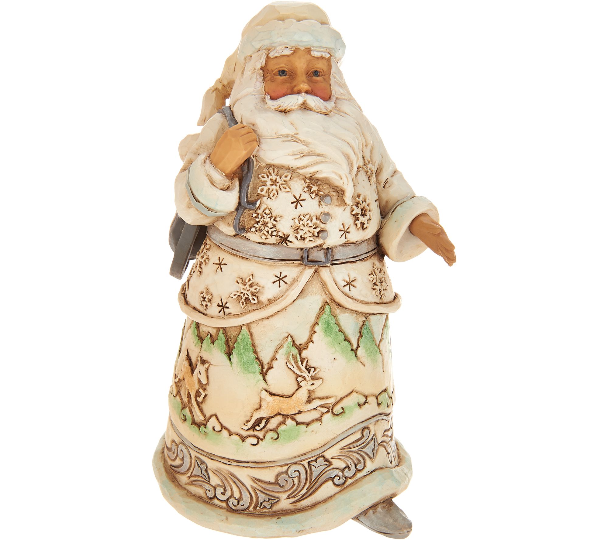 Jim Shore Heartwood Creek Woodland Santa w/ Skates Figurine - QVC.com