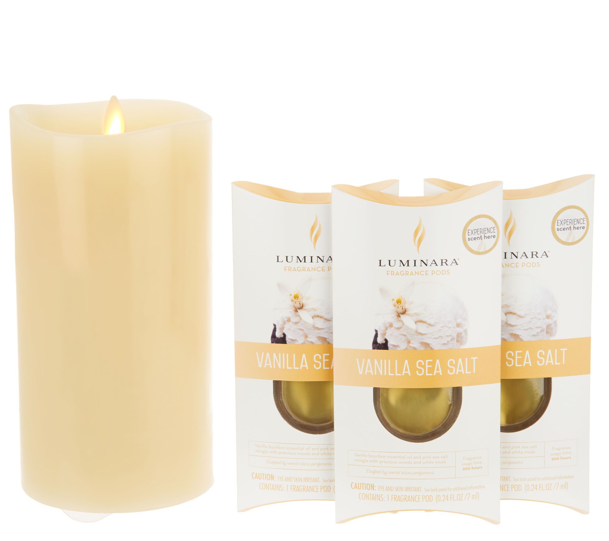 Luminara 7" Fragrance Diffusing Flameless Pillar Candle or Scent Refills U PICK 
