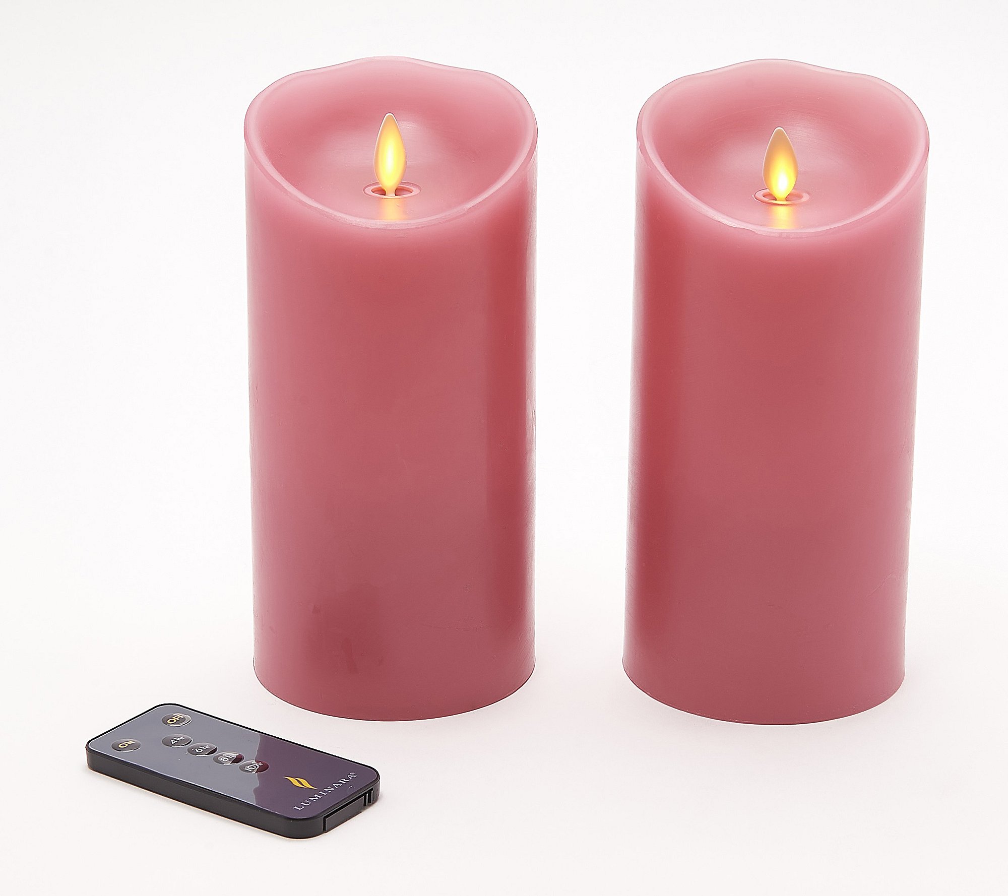 Luminara Flameless Flicker Led Candle Cinnamon Battery 3.5" x 9" with Remote 
