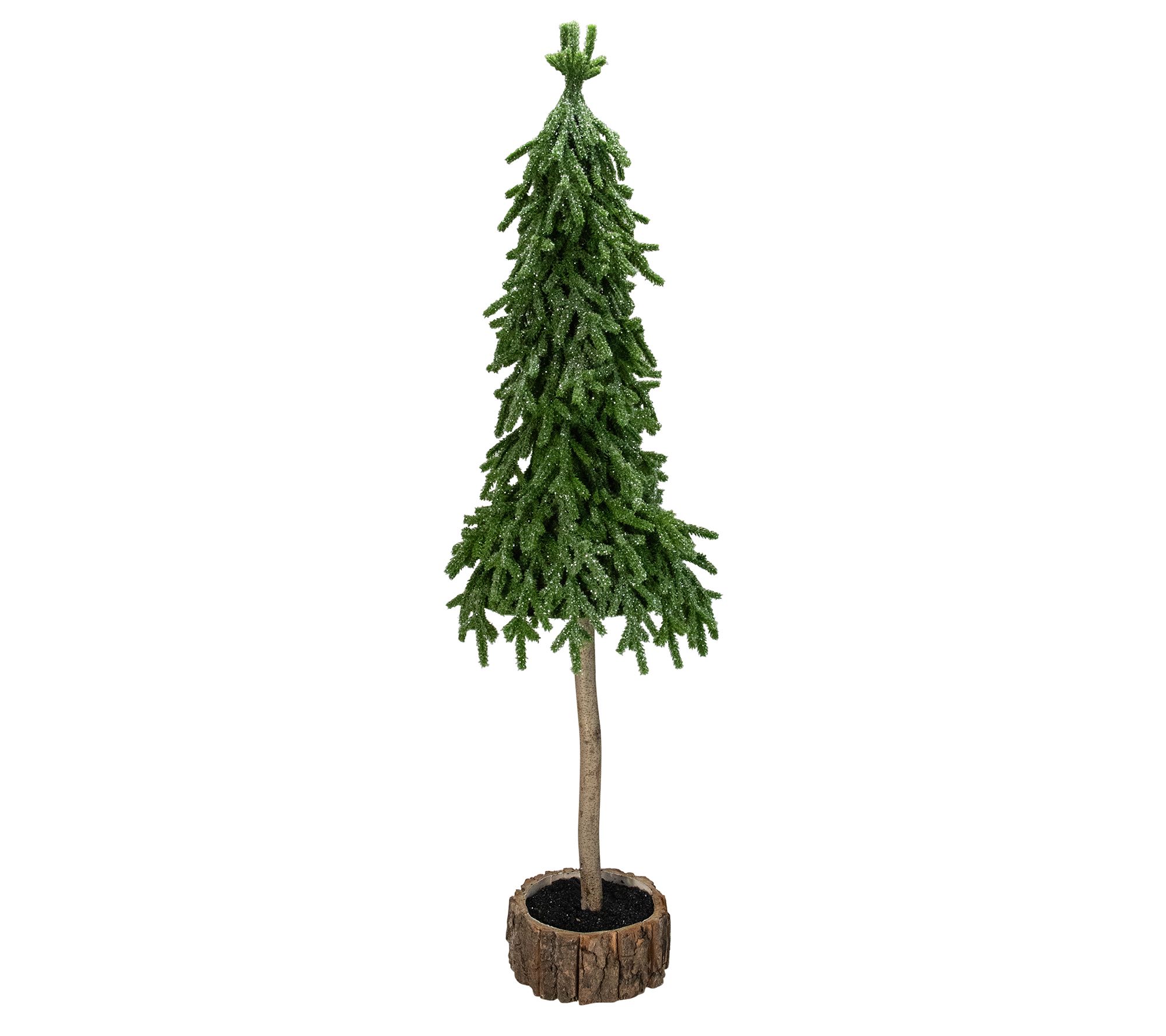 Northlight 29.5-Inch Downswept Iced Tree Wood B ase - Unlit