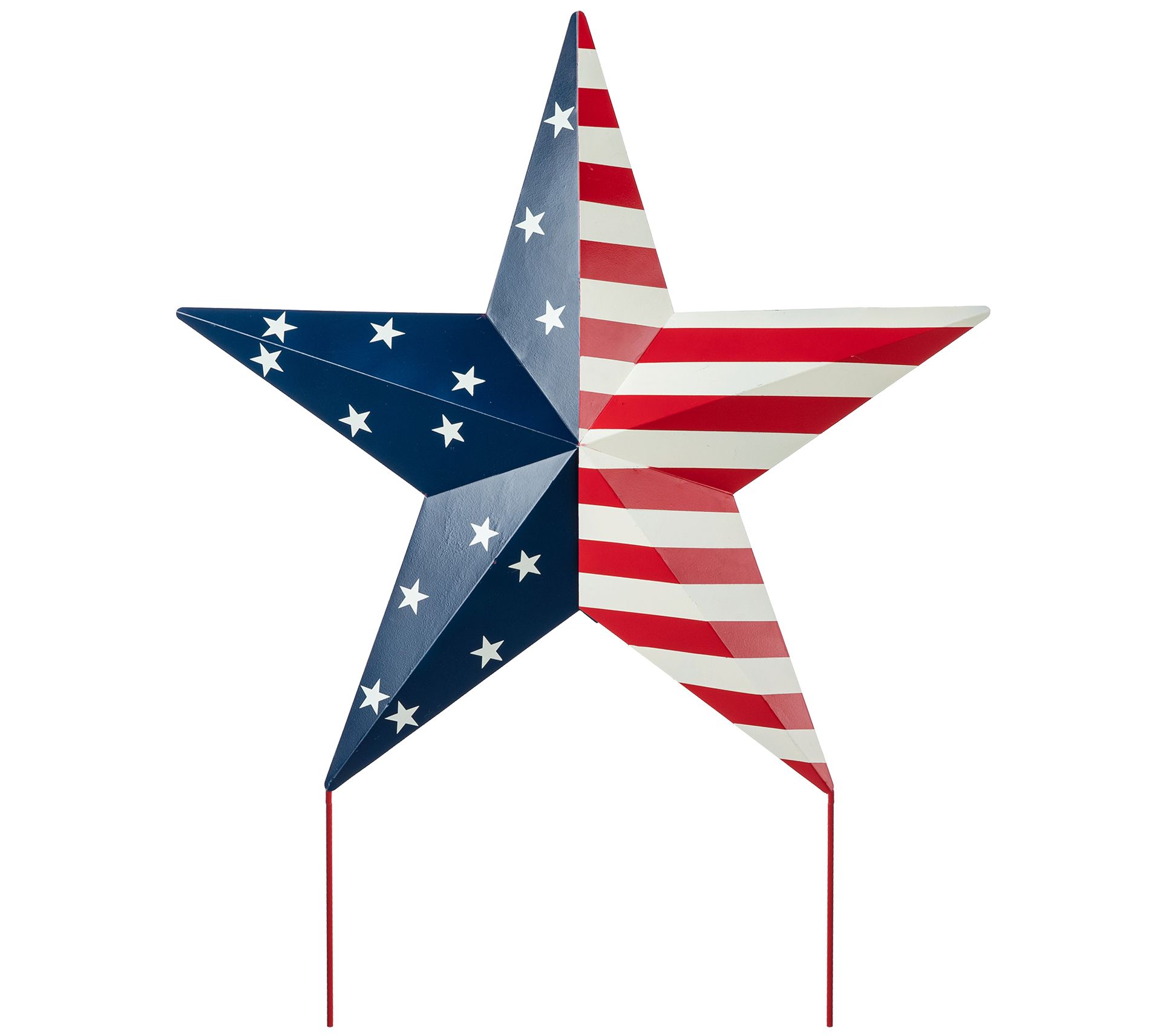 Glitzhome USA Stars & Stripes Metal Patriotic Star Yard Stake