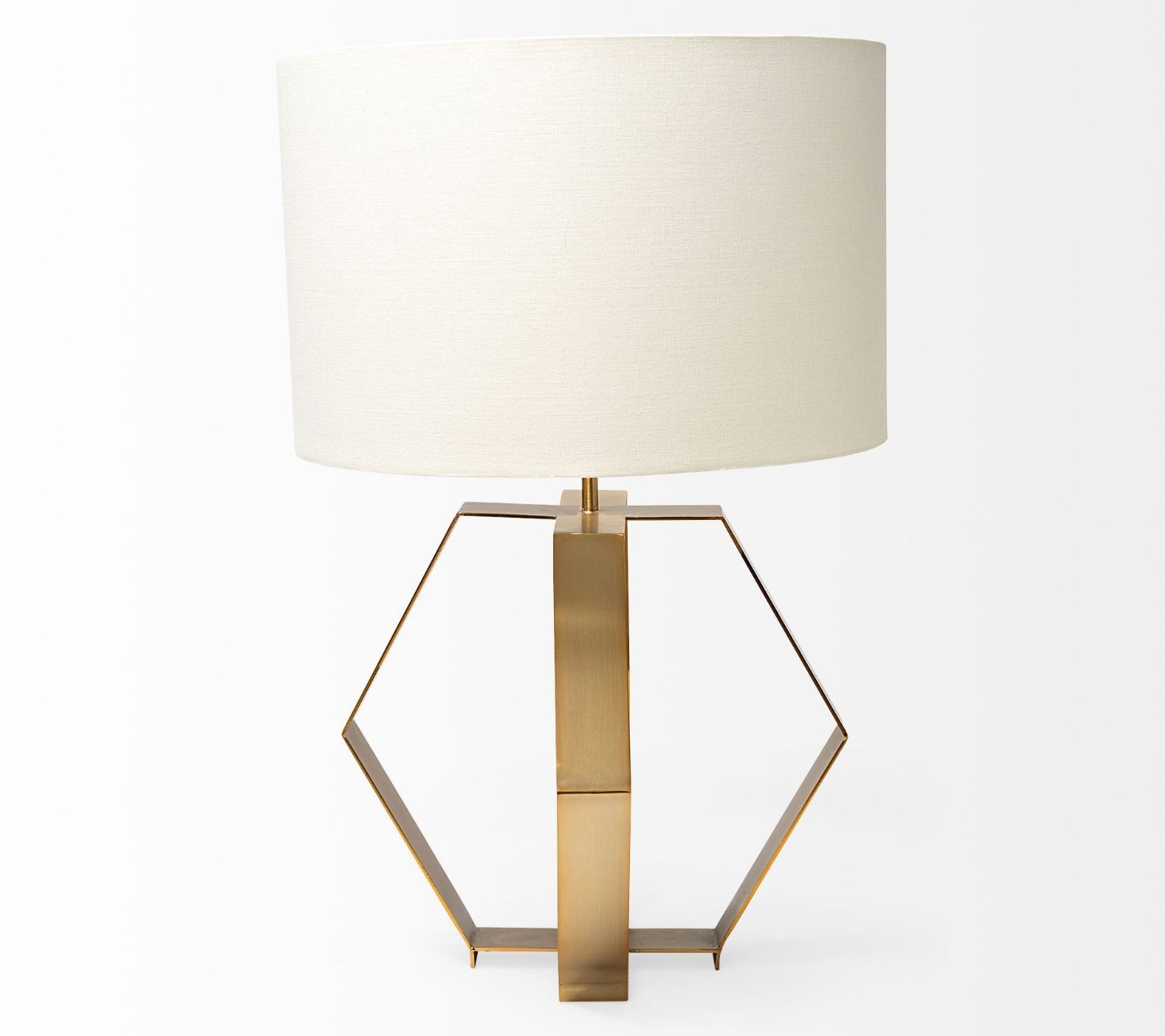 Gold Geometric Design Table Lamp