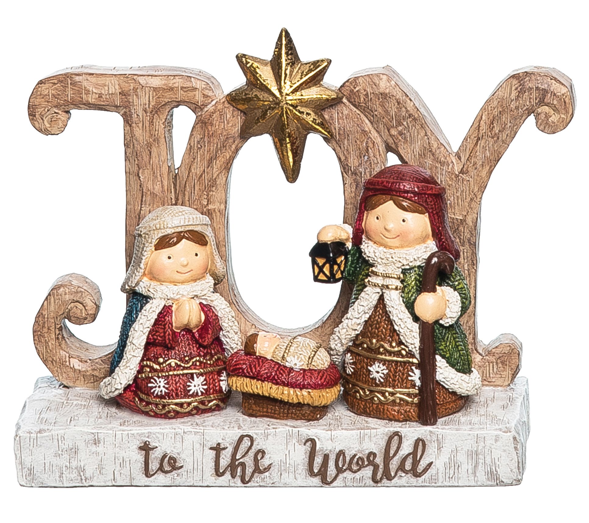 C&F Home "Joy" With Holy Christmas Family Decor