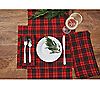 18" x 18" Red Black Plaid Napkin Set of 6 by Valerie, 1 of 1
