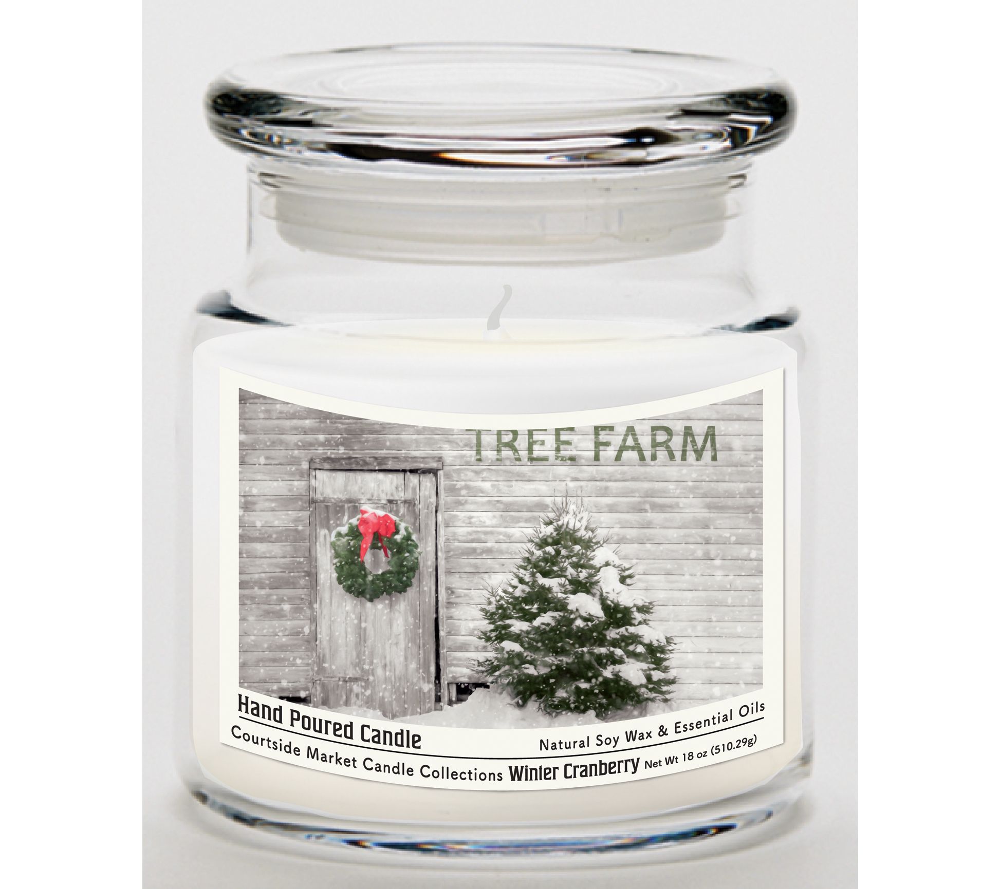 Courtside Market Tree Farm Candle Glass Jar 18-oz