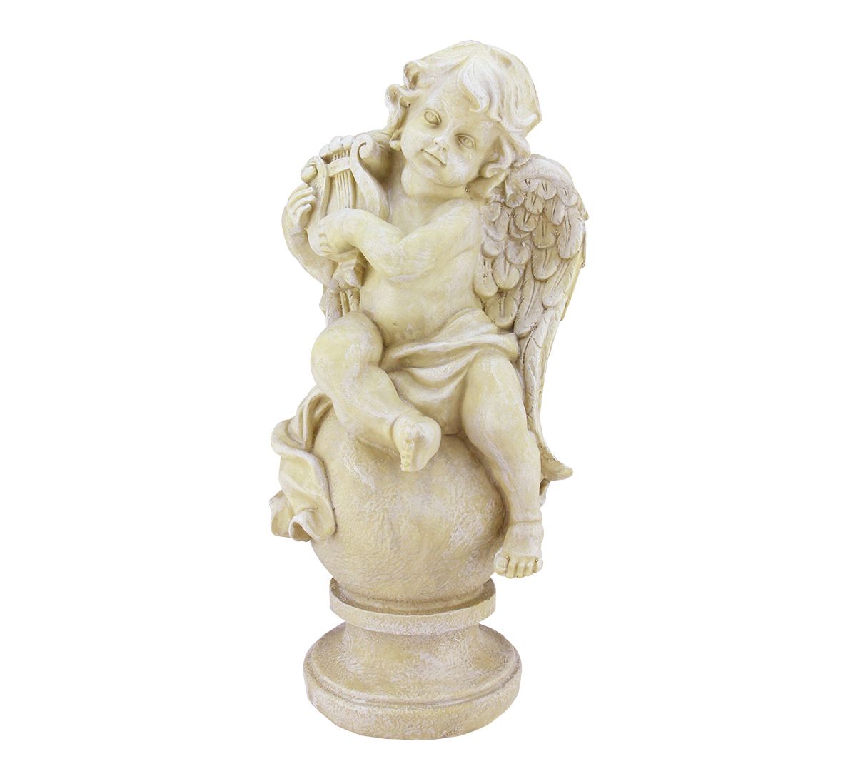 Northlight Cherub with Lyre Outdoor Garden Statue