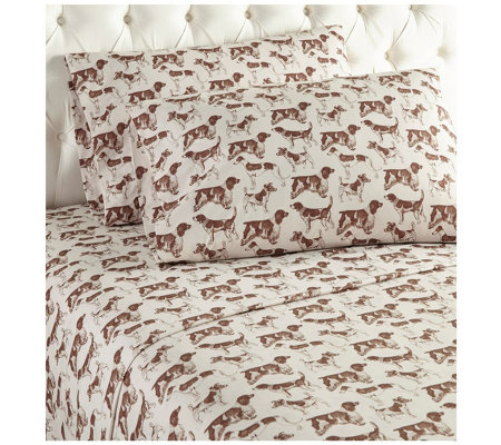 Shavel Micro Flannel Printed California King Sheet Set Page 1
