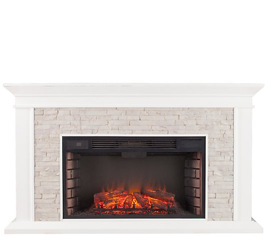 Canyon Heights Faux Stacked Stone, Canyon Heights Faux Stacked Stone Electric Fireplace