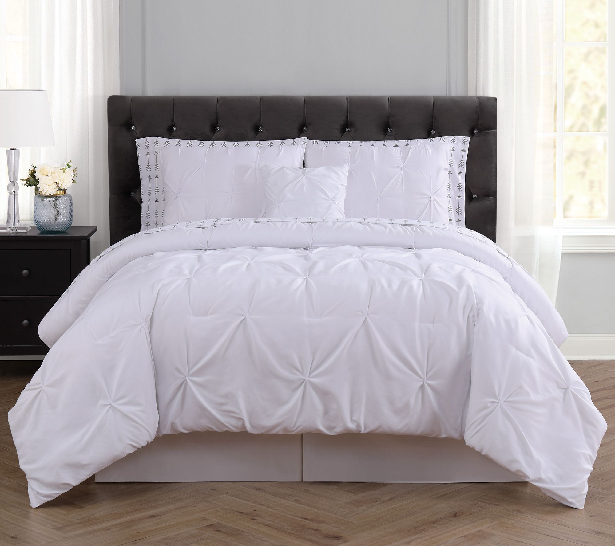 Truly Soft Arrow Pleated King Bed in a Bag