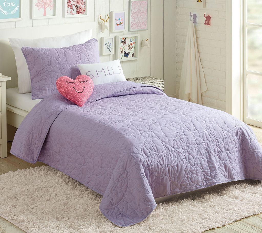 Urban Playground Heart Full/Queen Quilt Set - 5-Piece