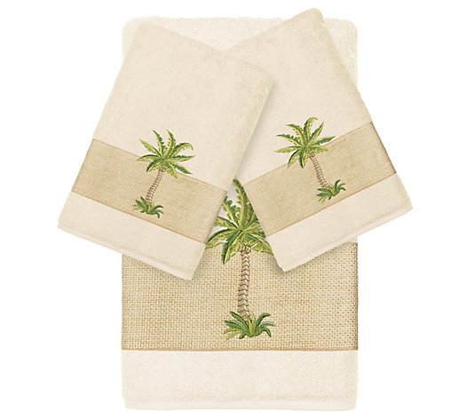 Linum Home Textiles Colton Embellished 3 PC Towel Set