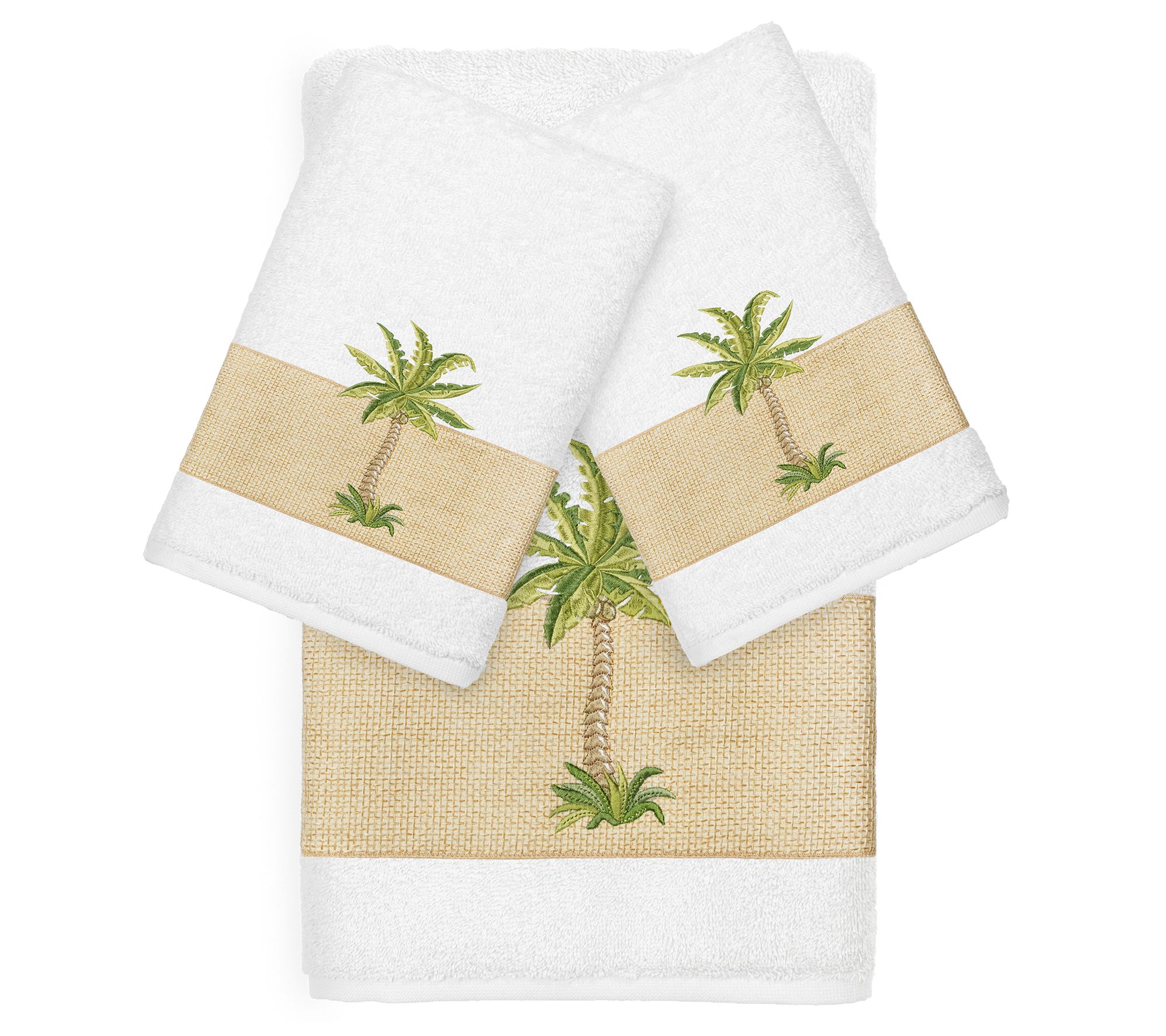 Linum Home Textiles Colton Embellished 3 PC Towel Set