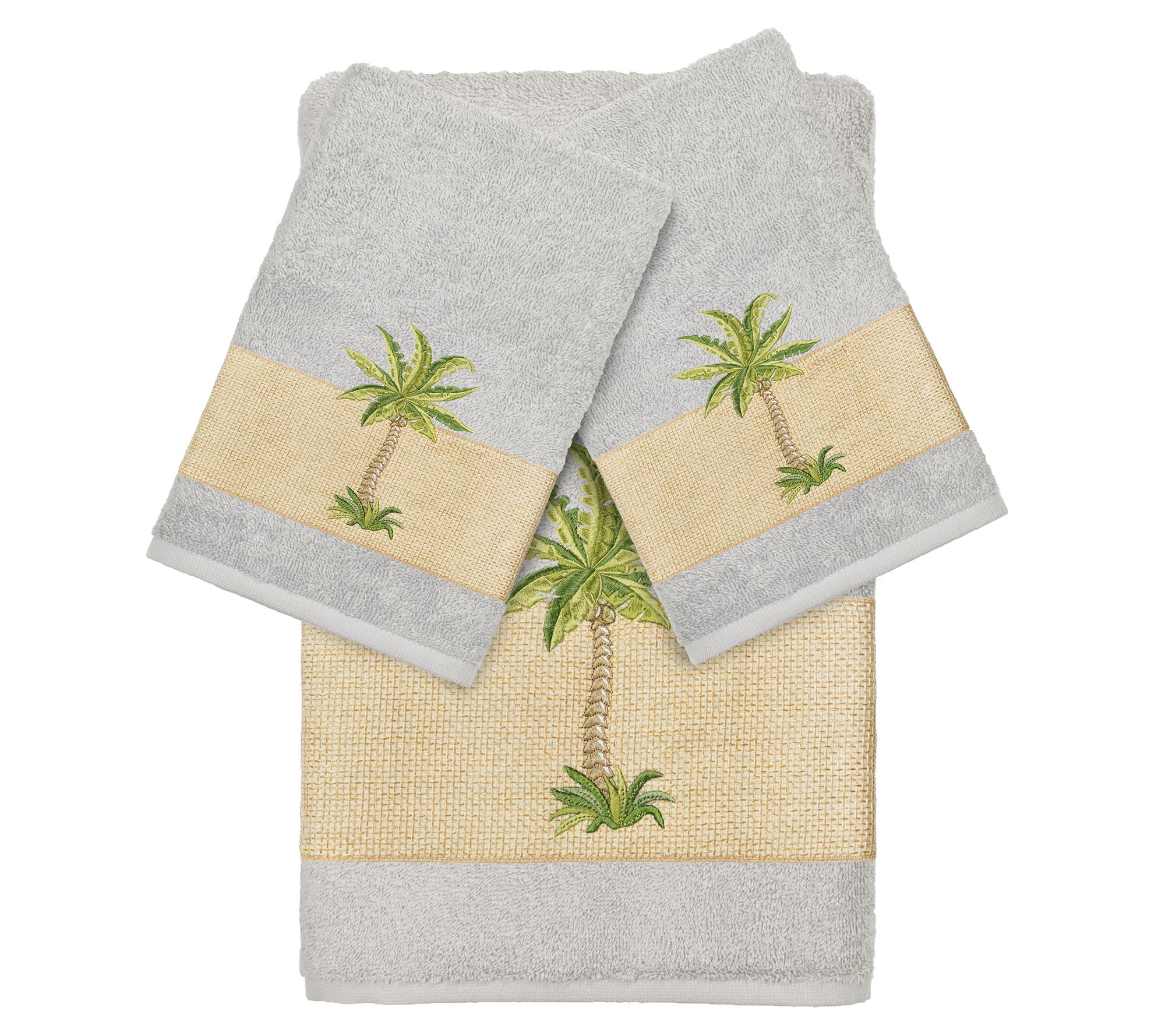 Linum Home Textiles Colton Embellished 3 PC Towel Set