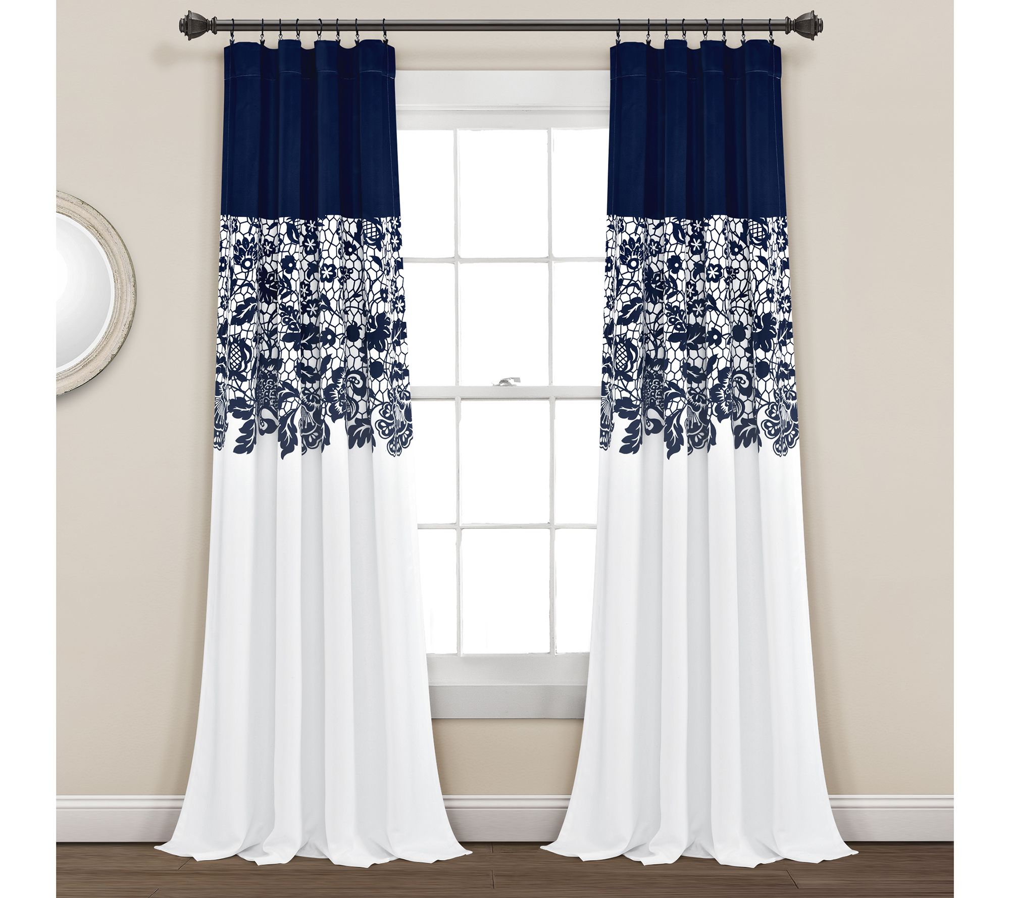 Estate Garden Print 52" x 84" Set of 2 Room Darkening Panels