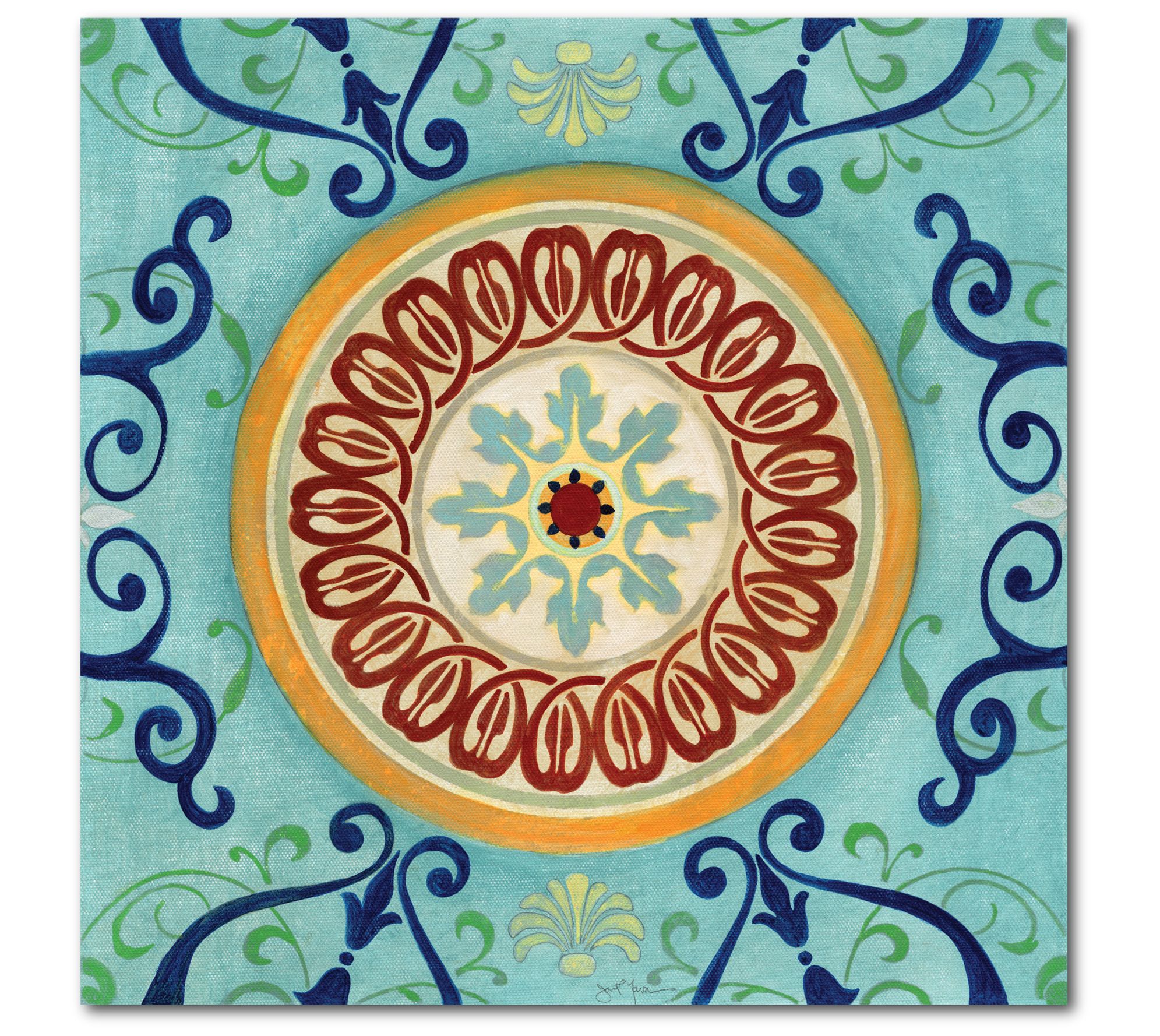 Courtside Market Jeweled Mosaic II 16x16 CanvasWall Art