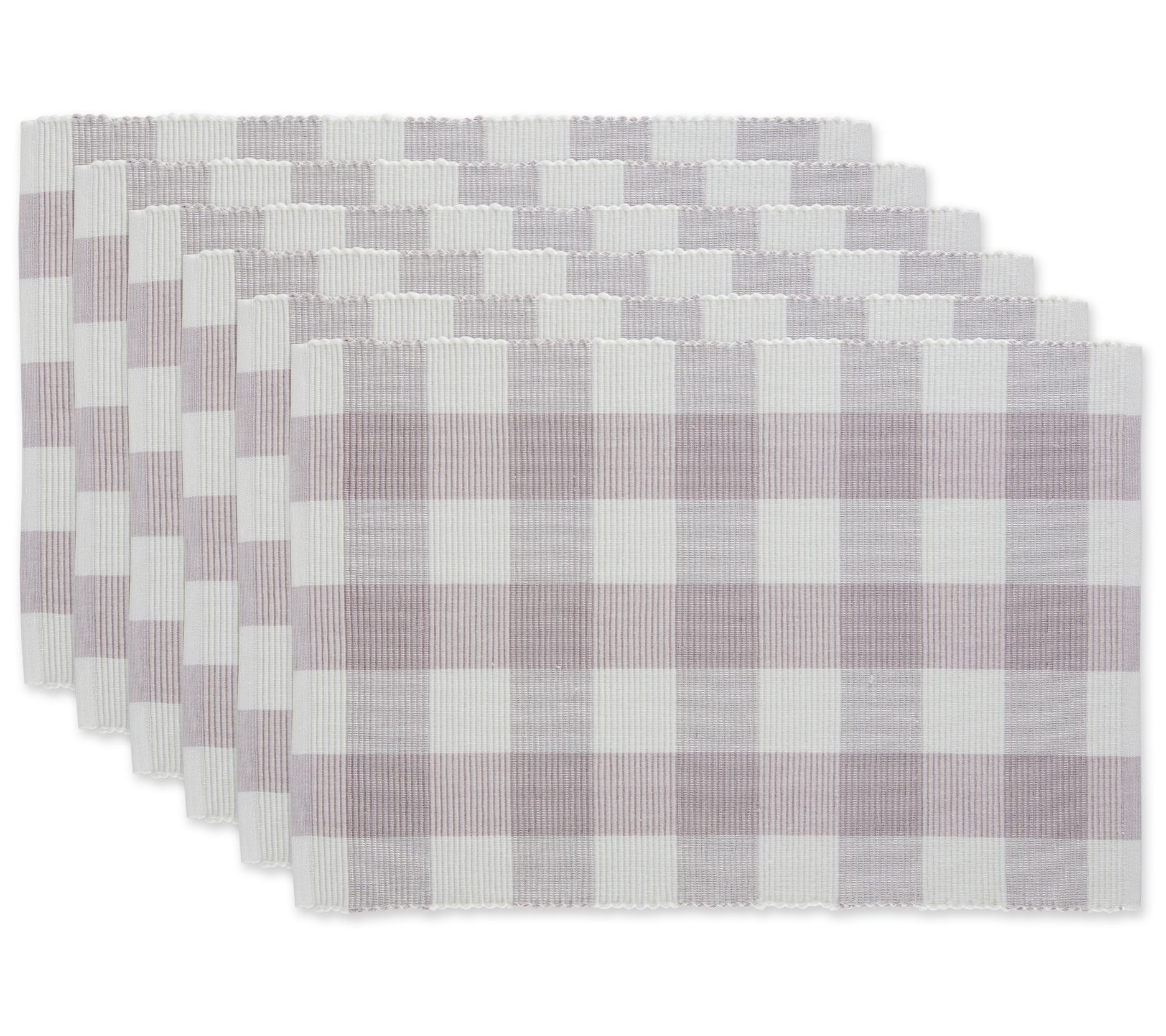 Design Imports Set of 6 Buffalo Check Placemats