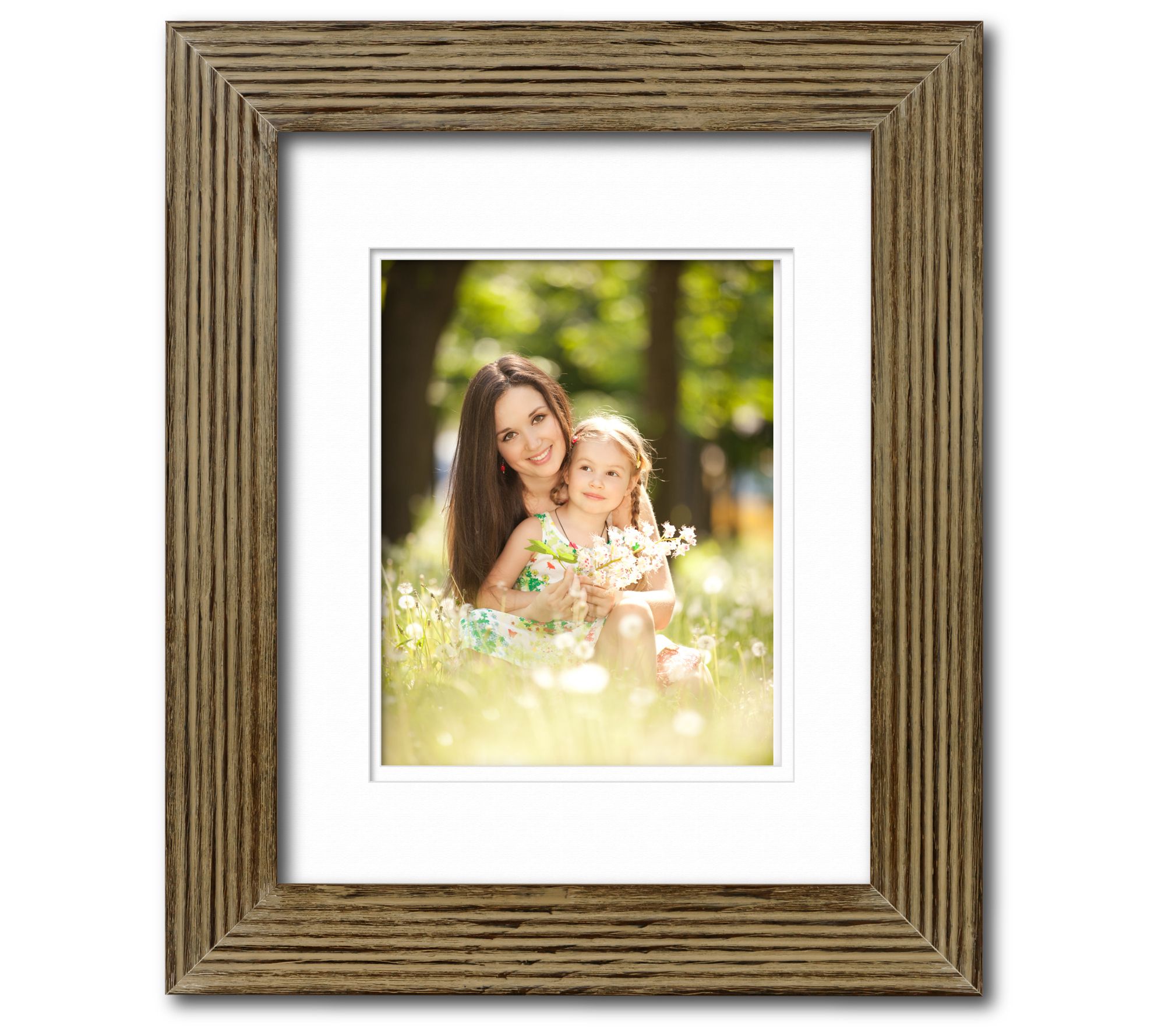  Malden International Designs Dark Walnut Concept Wood Picture  Frame, Double Vertical, 2-4x6, Walnut - Luxury Frames