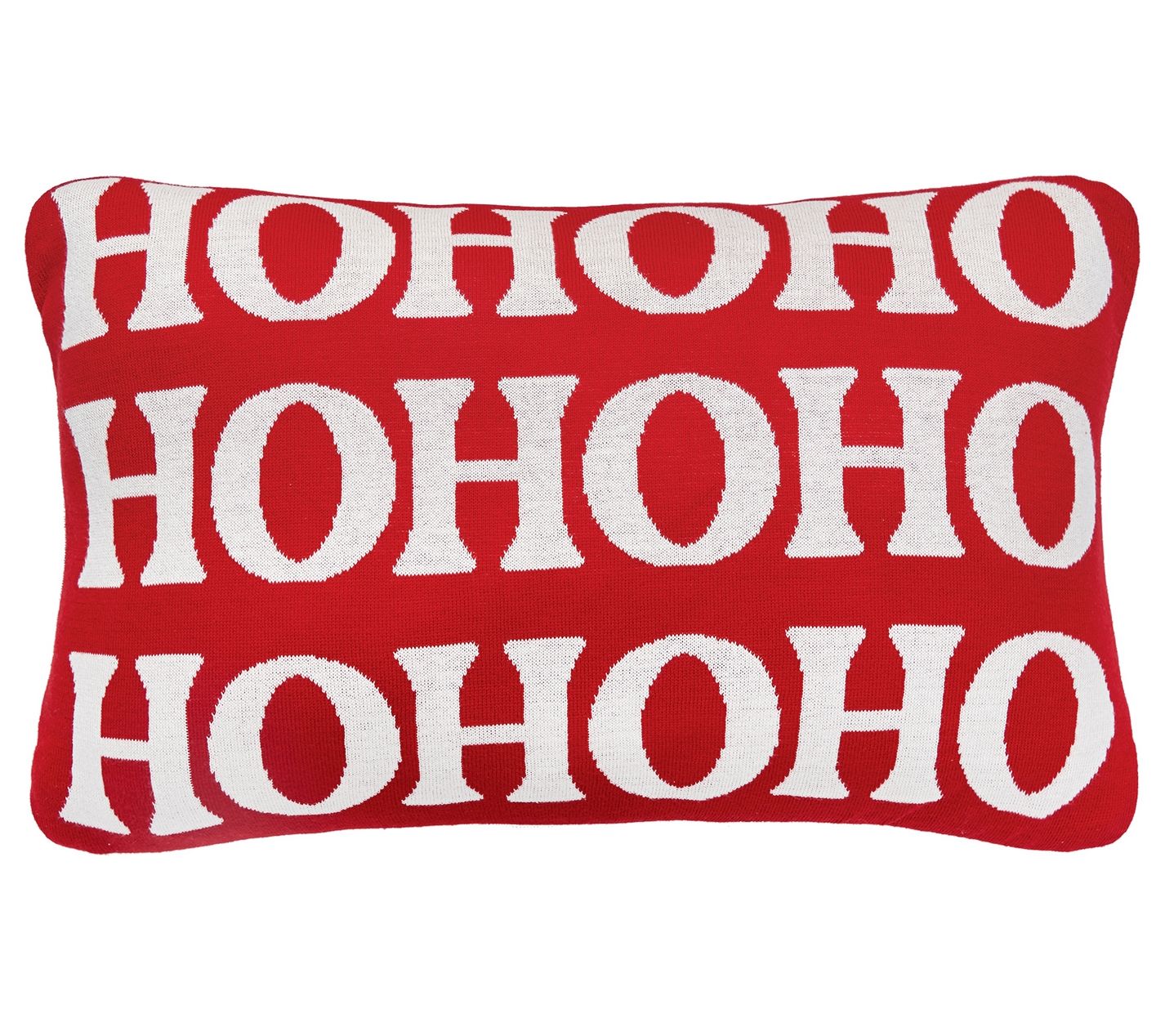 C&F Home Ho Ho Ho 14" x 22" Reversible Knitted Throw Pillow