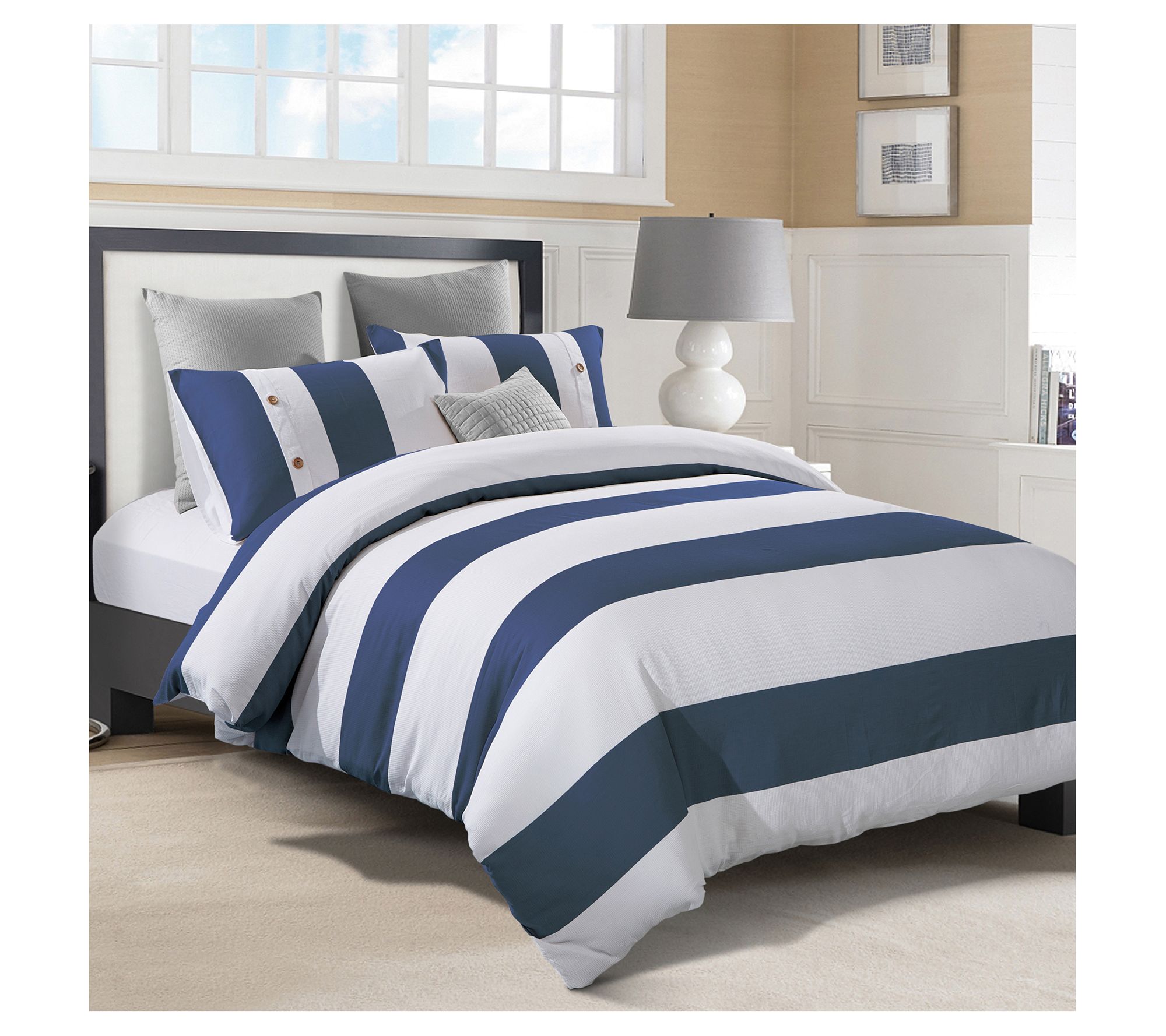 Superior Addison 300-TC Duvet Cover Set, Twin/Twin XL