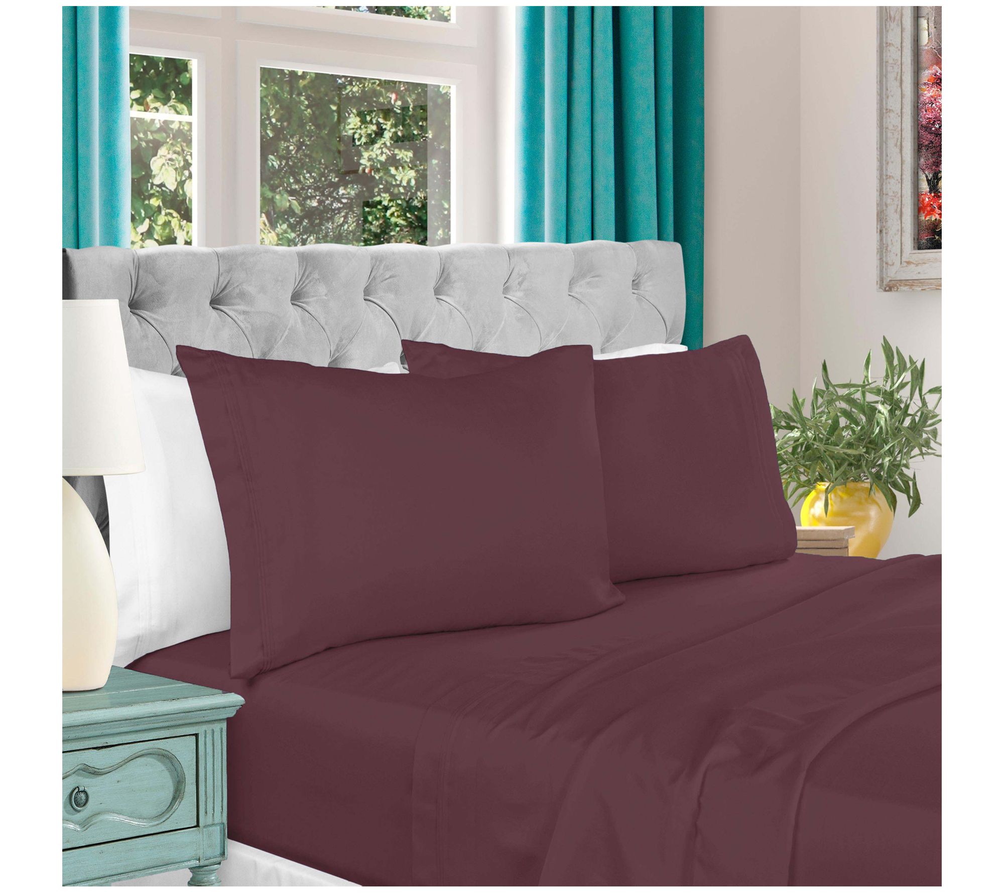 Superior Solid Egyptian Cotton Duvet Cover, Kin g/Cal King