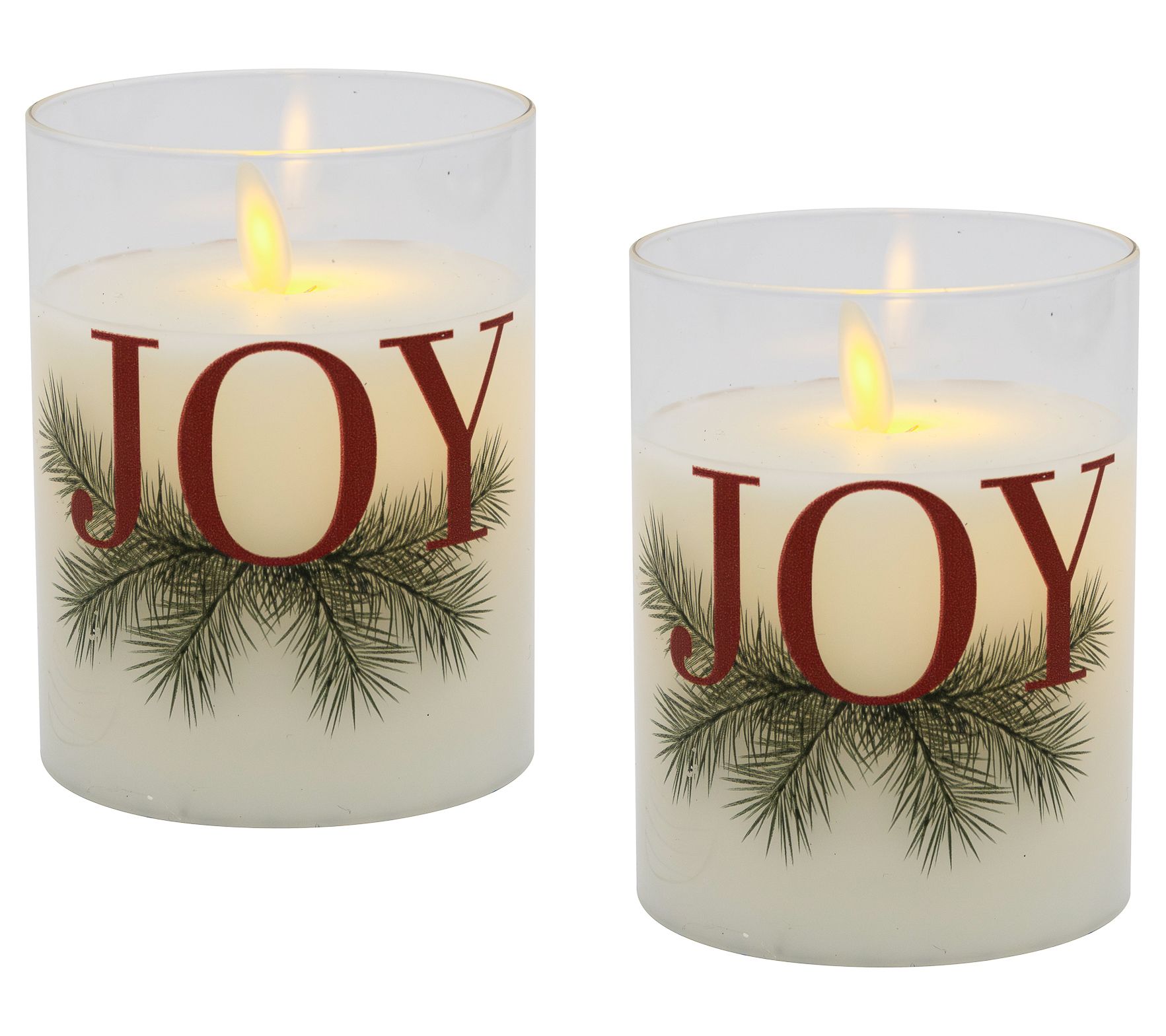 LumaBase 2ct JOY LED Candles with Moving Flame